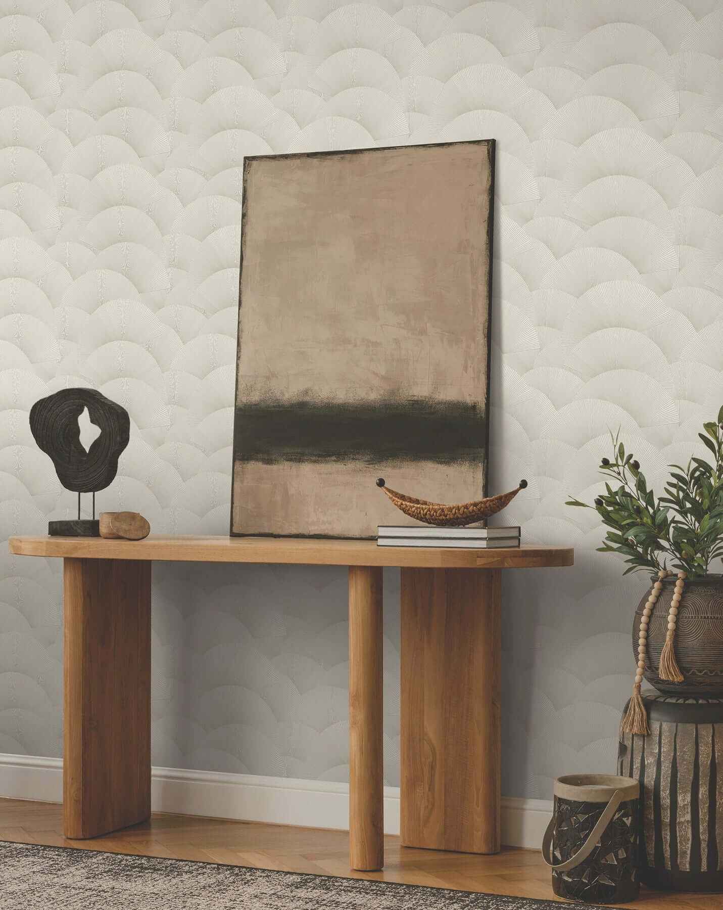 Morning Shell Taupe & Gold Wallpaper - York Wallcoverings - ZA8024 - York Wallcoverings Wallpaper