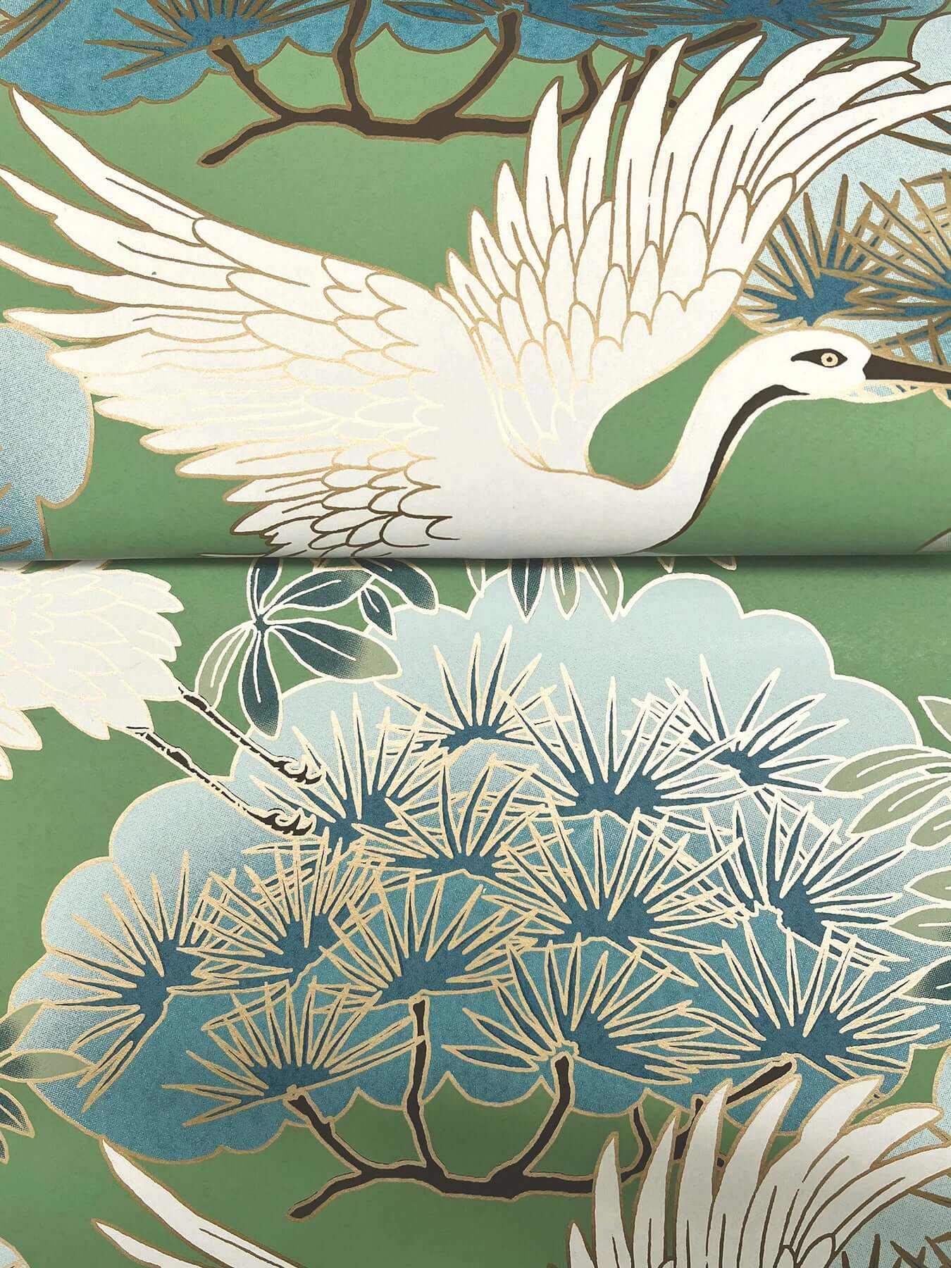 sprig-heron-green-wallpaper-york-wallcoverings-za8008 - York Wallpaper Wallpaper