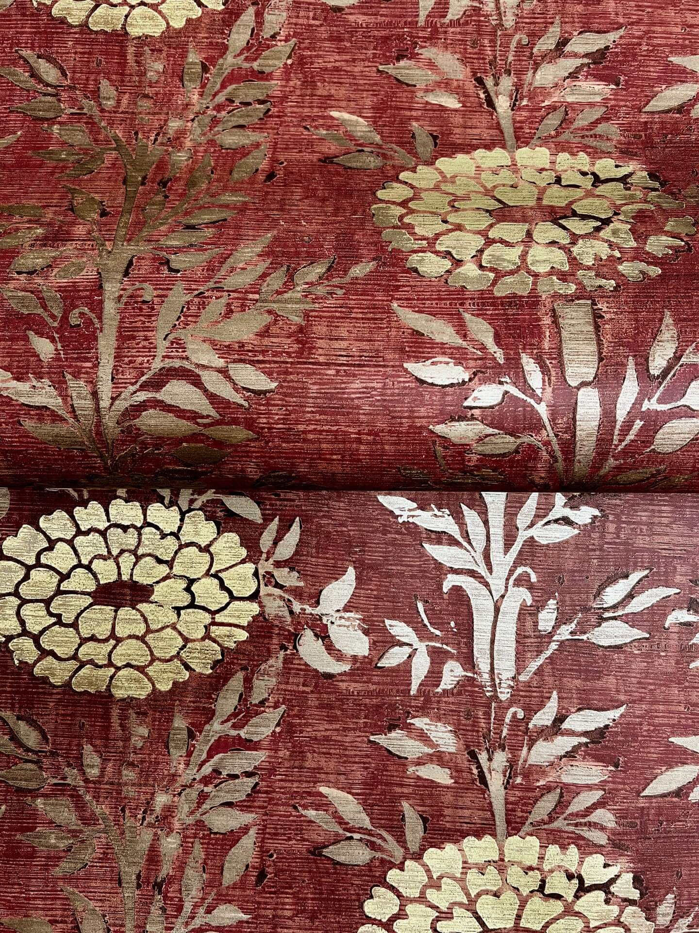 french-marigold-red-gold-wallpaper-york-wallcoverings-za8019 - York Wallpaper Wallpaper