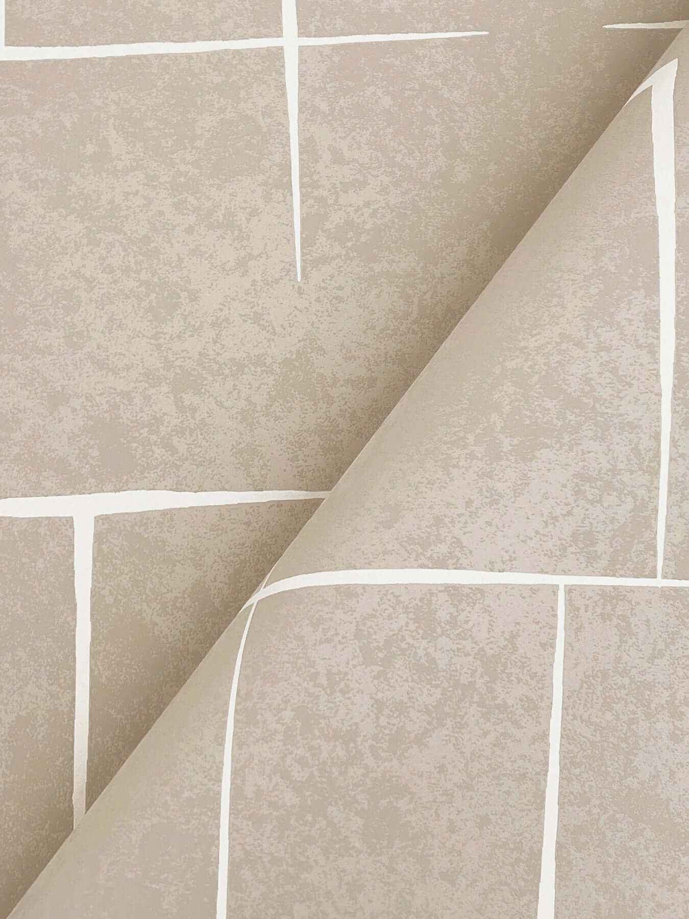 Malia White & Taupe Wallpaper - York Wallcoverings - ZA8052 - York Wallcoverings Wallpaper