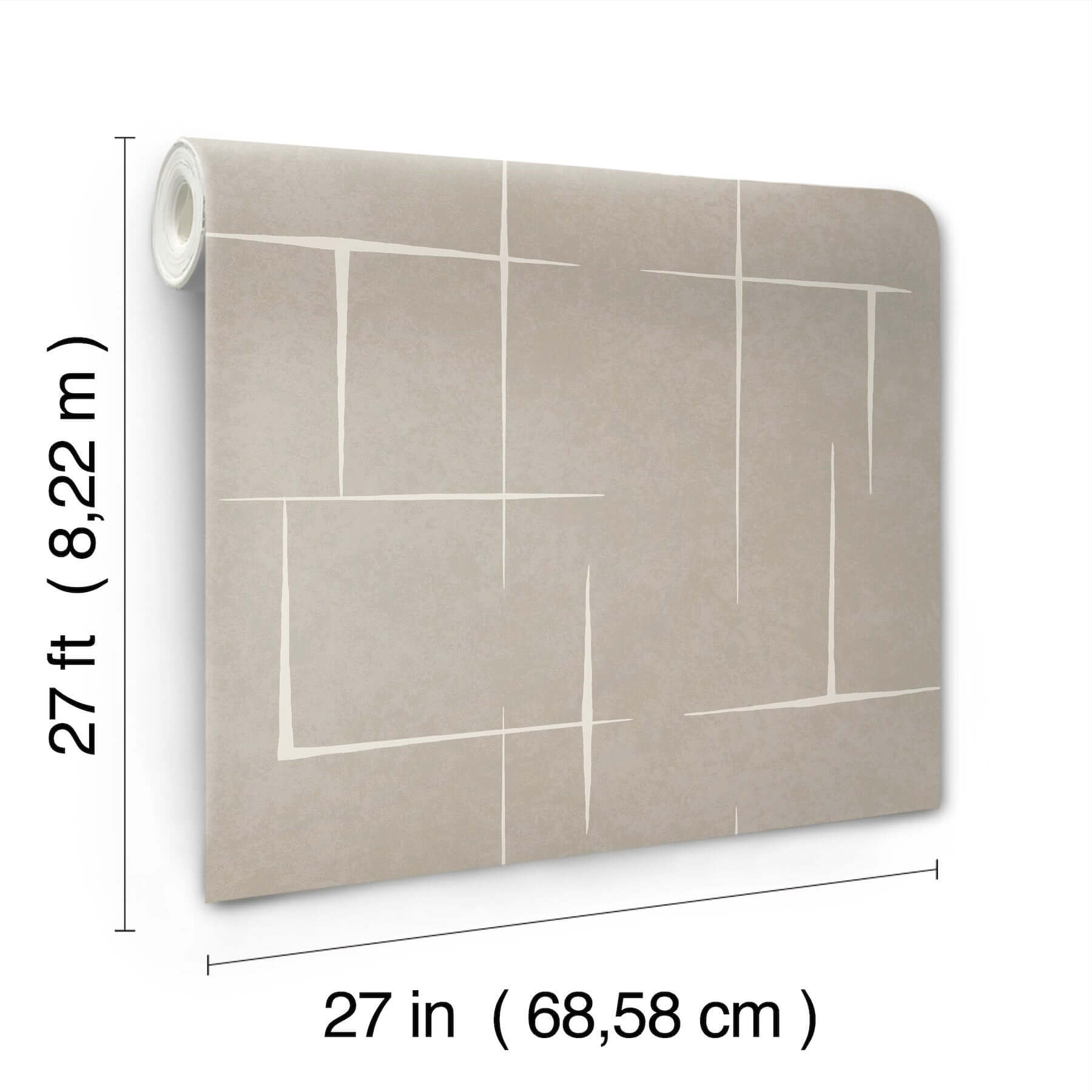 malia-wallpaper-white-taupe-york-wallcoverings-za8052 - York Wallcoverings Wallpaper