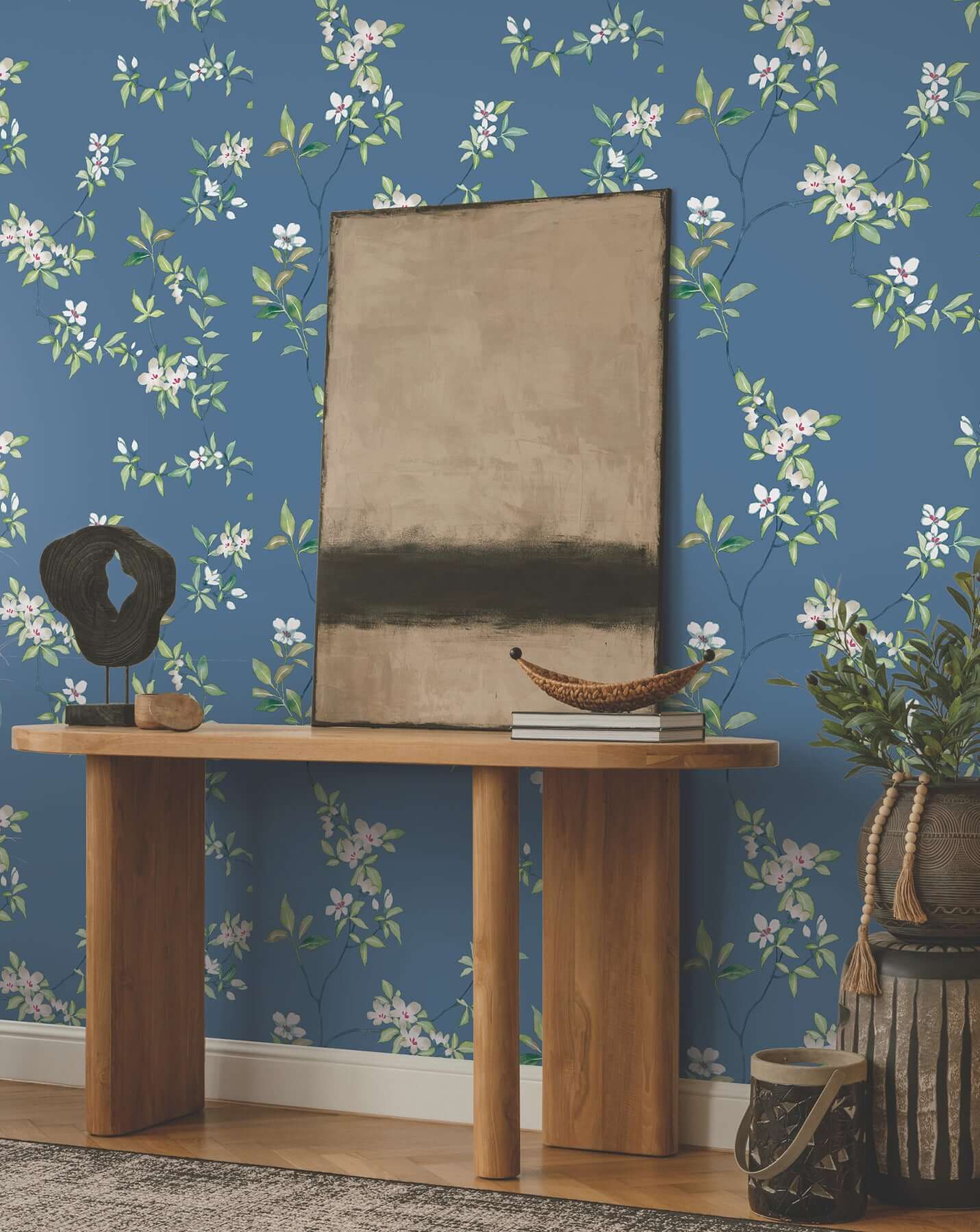 april-blossom-cobalt-wallpaper-york-wallcoverings-za8072 - York Wallpaper Wallpaper
