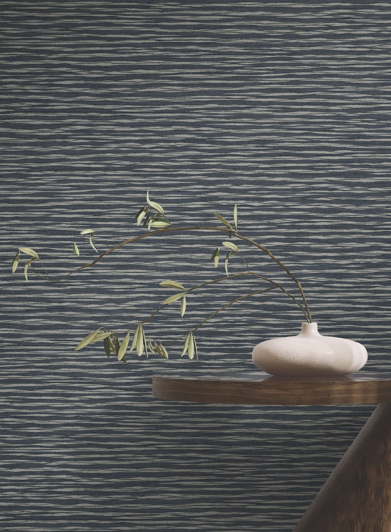 lotus-weave-navy-wallpaper-york-wallcoverings-za8042 - York Wallpaper Wallpaper