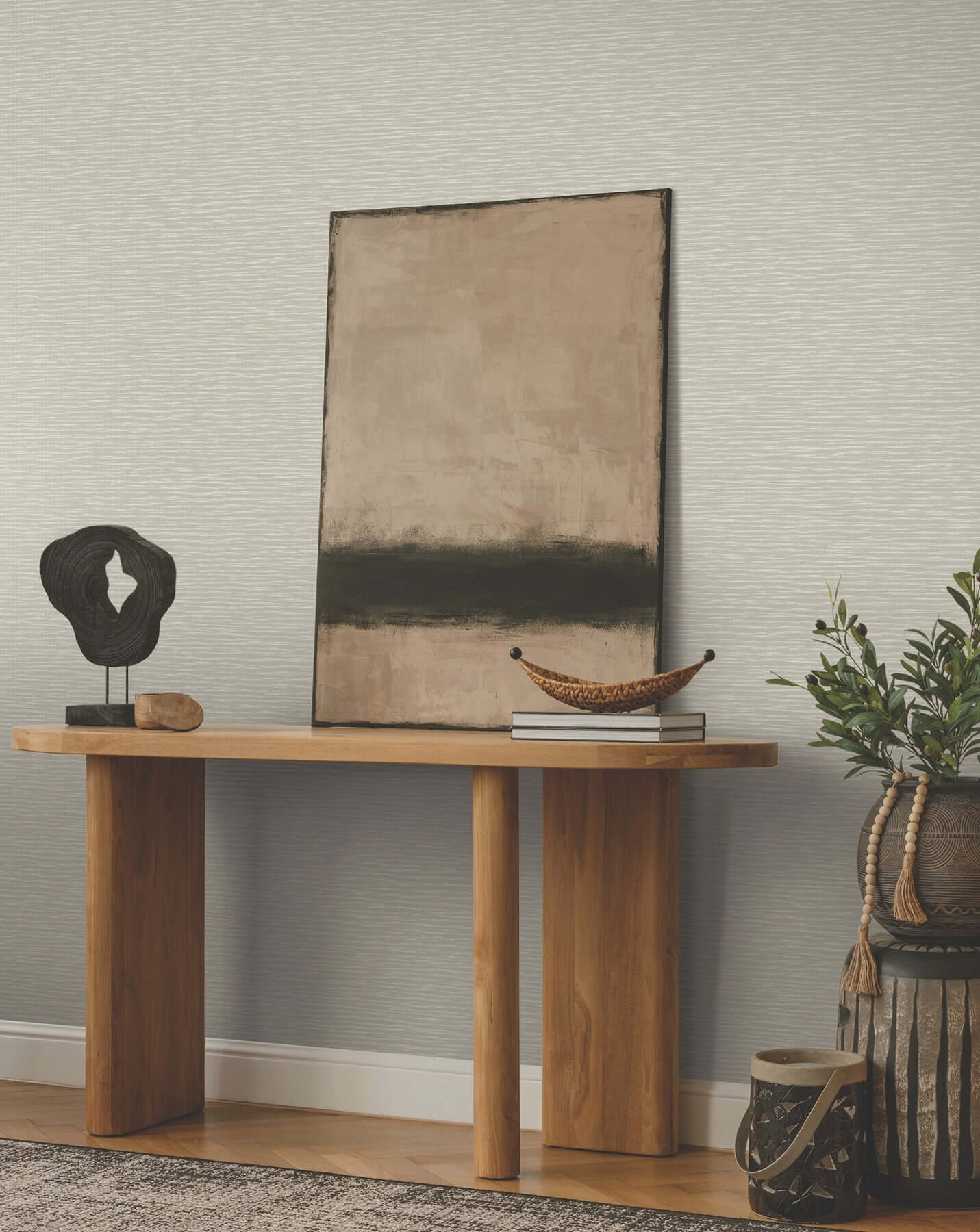 lotus-weave-warm-grey-wallpaper-york-wallcoverings-za8046 - York Wallpaper Wallpaper