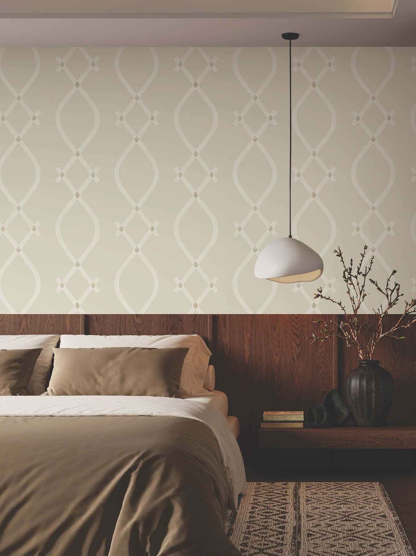 Ellena Beige Wallpaper - York Wallcoverings - ZA8034 - York Wallcoverings Wallpaper