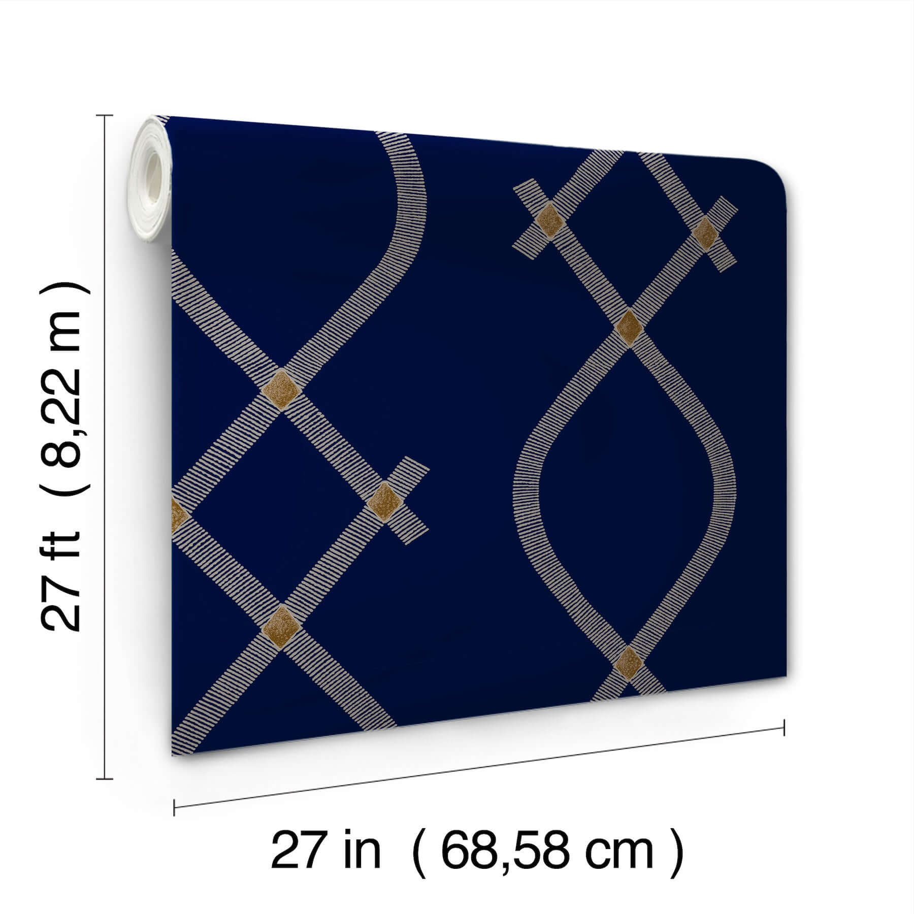 ellena-wallpaper-navy-york-wallcoverings-za8032 - York Wallcoverings Wallpaper