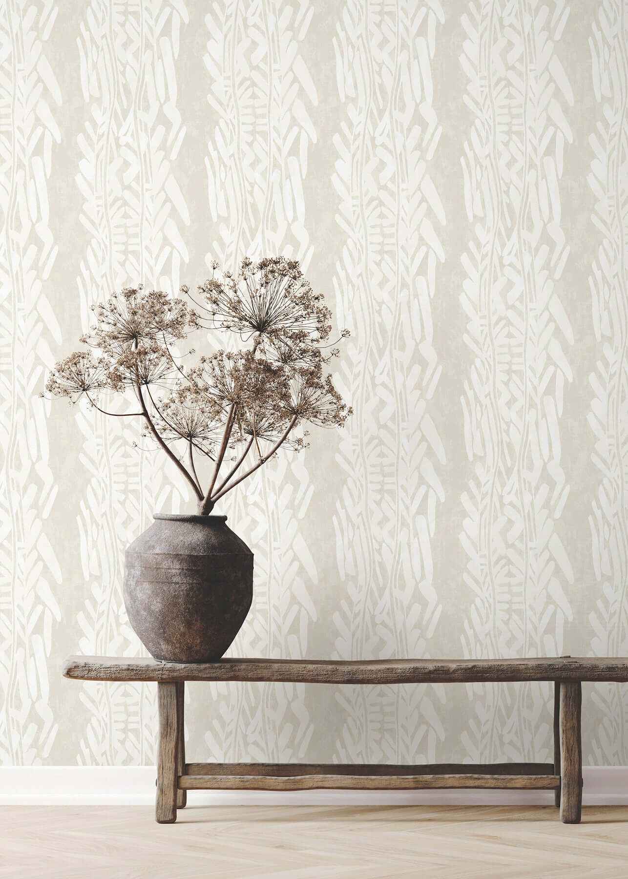 Timira Beige Wallpaper - York Wallcoverings - ZA8063 - York Wallcoverings Wallpaper