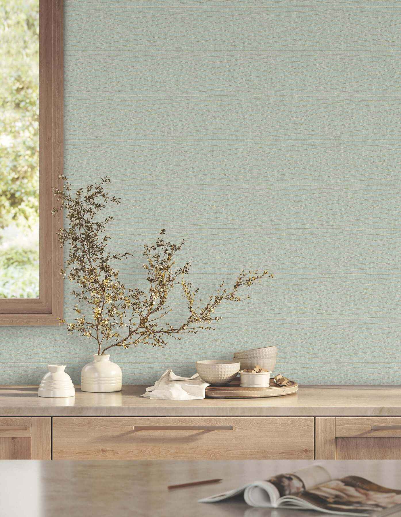Daystone Soft Jade Wallpaper - York Wallcoverings - ZA8012 - York Wallcoverings Wallpaper