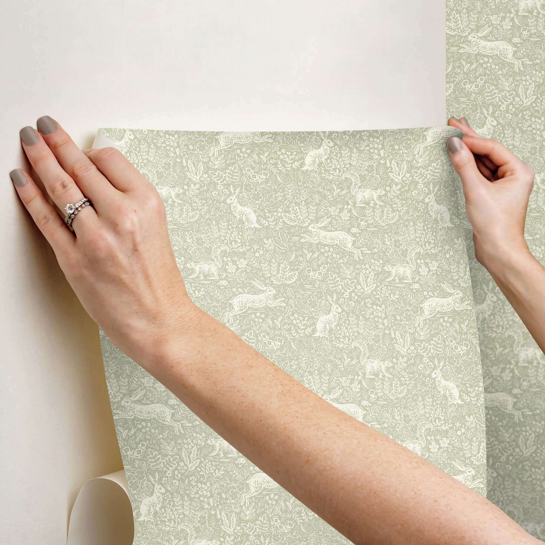 fable-mint-peel-stick-wallpaper-york-wallcoverings-psw1628rl - York Wallcoverings Wallpaper