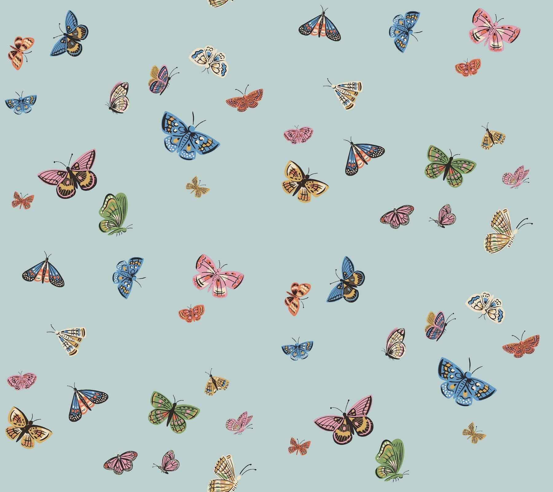 butterfly-house-light-blue-peel-stick-wallpaper-york-wallcoverings-psw1650rl - York Wallpaper Wallpaper
