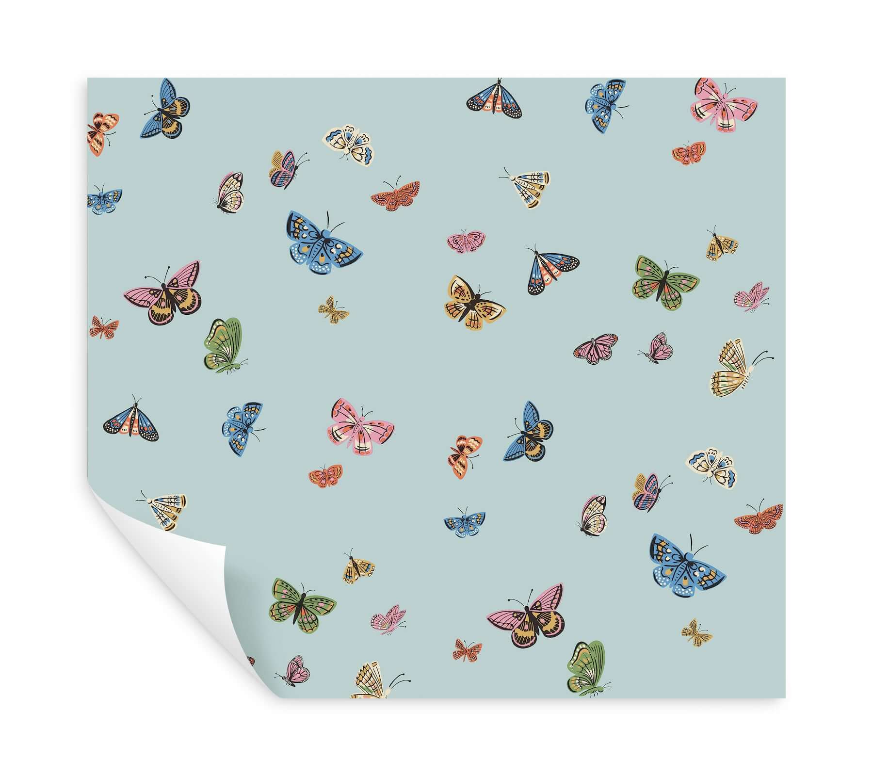 butterfly-house-light-blue-peel-stick-wallpaper-york-wallcoverings-psw1650rl - York Wallpaper Wallpaper
