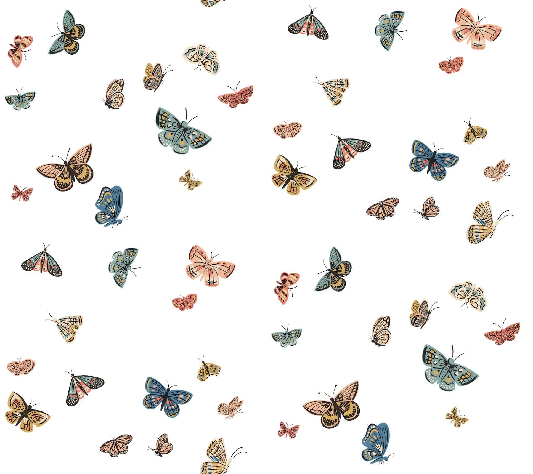 butterfly-house-white-peel-stick-wallpaper-york-wallcoverings-psw1632rl - York Wallcoverings Wallpaper