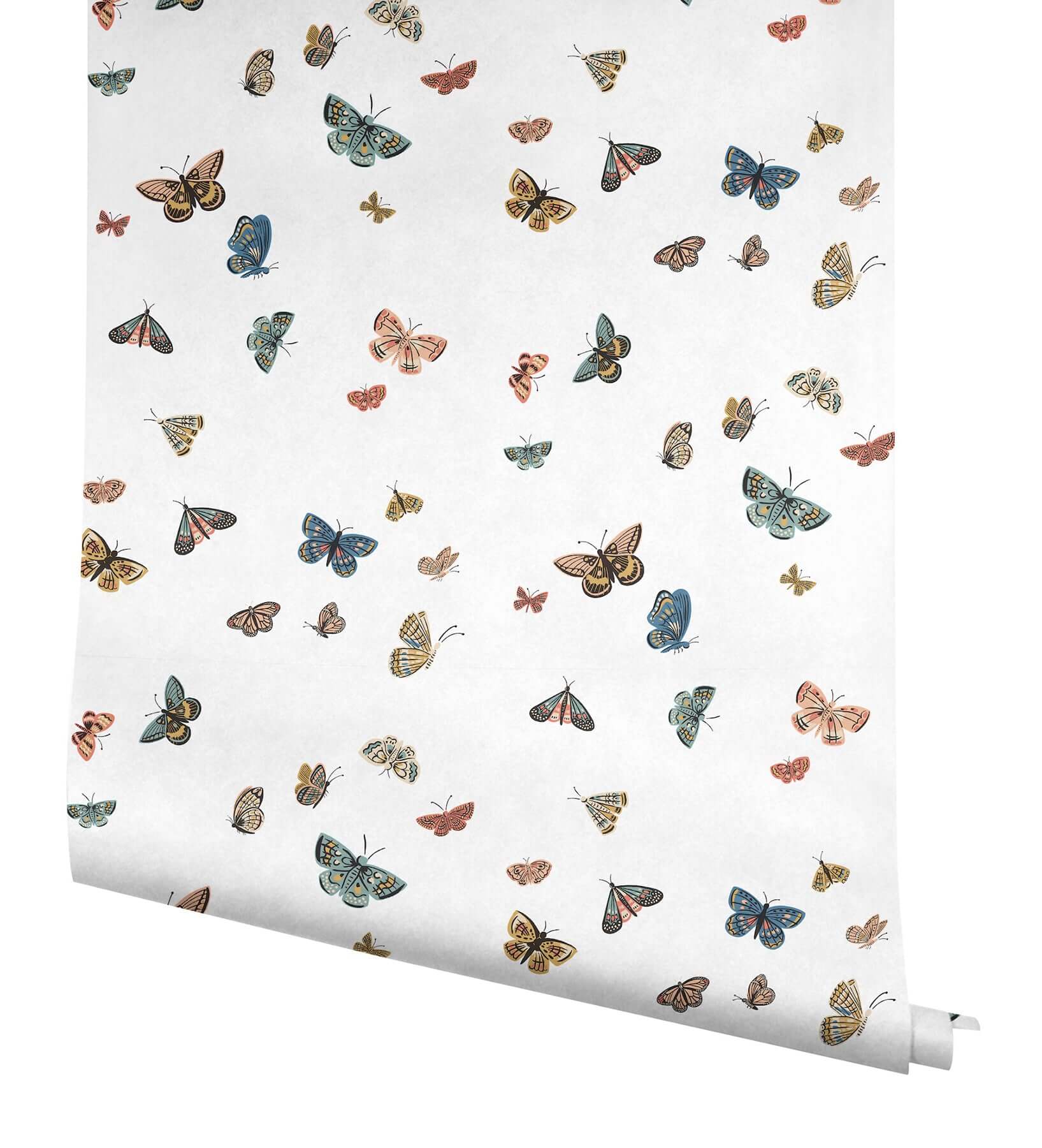 butterfly-house-white-peel-stick-wallpaper-york-wallcoverings-psw1632rl - York Wallcoverings Wallpaper