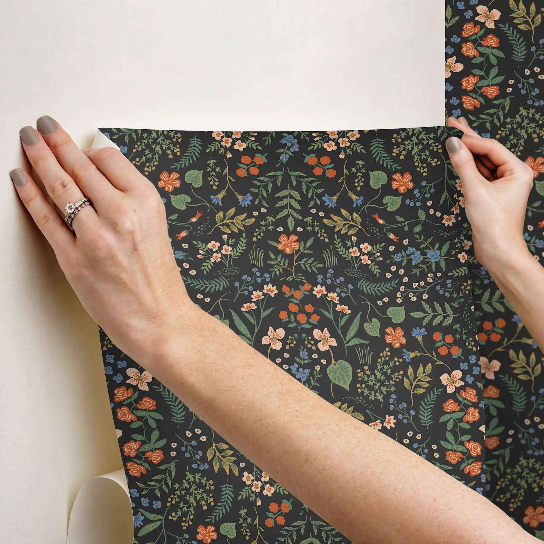Wildwood Black Peel & Stick Wallpaper - York Wallcoverings - PSW1623RL - York Wallcoverings Wallpaper