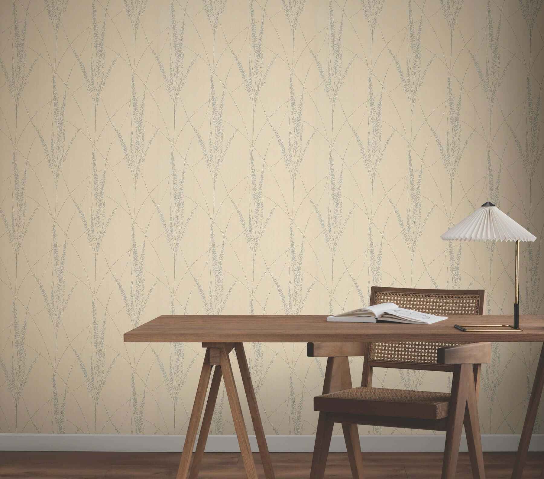 Graceful Willow Putty Wallpaper - York Wallcoverings - GN2641 - York Wallcoverings Wallpaper