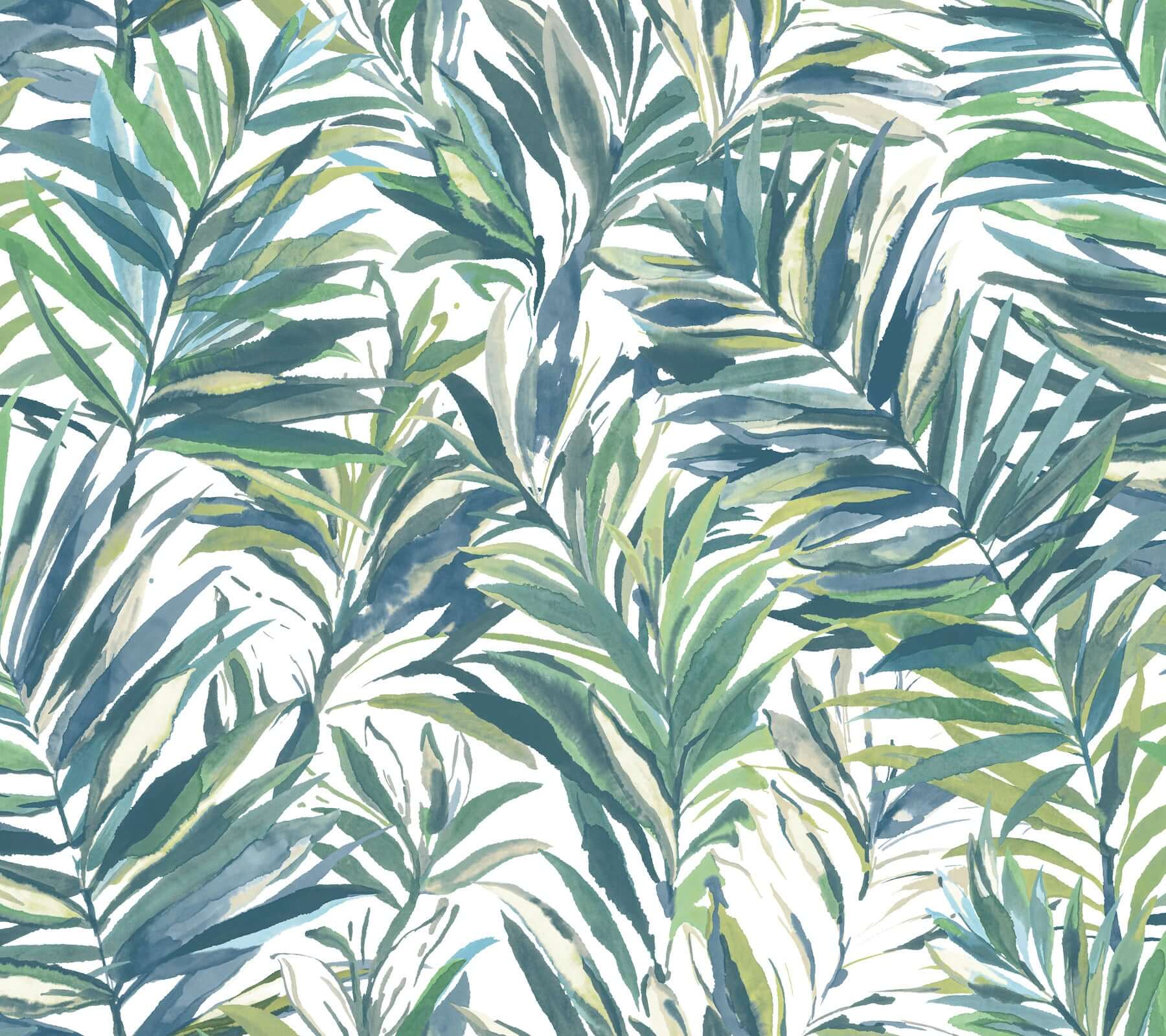 swaying-palms-green-blue-wallpaper-york-wallcoverings-gn2544 - York Wallcoverings Wallpaper