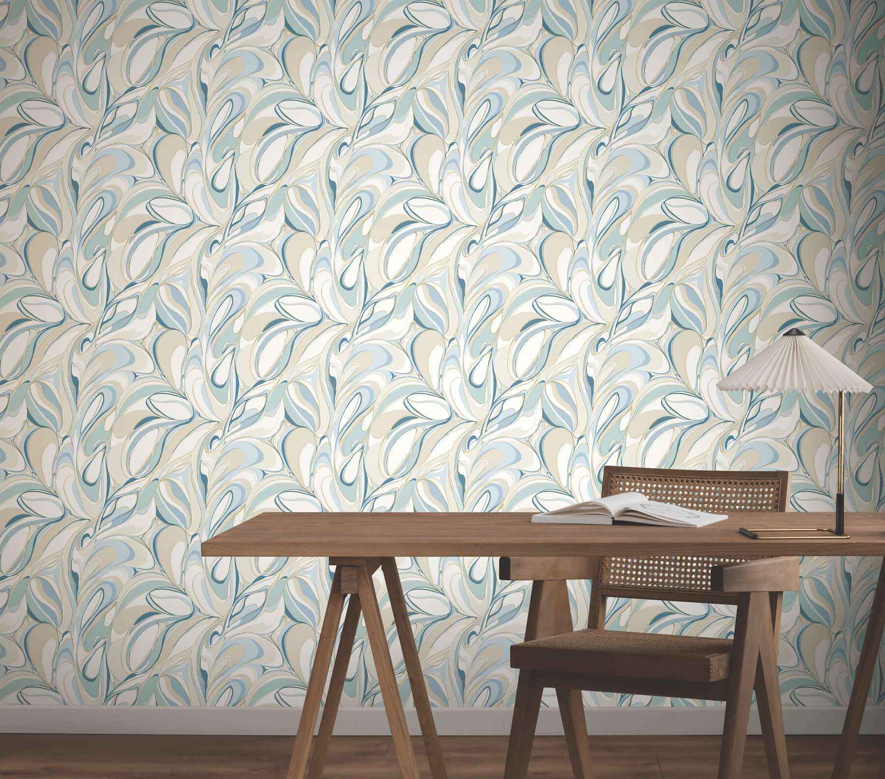 Achate Blue Wallpaper - York Wallcoverings - GN2562