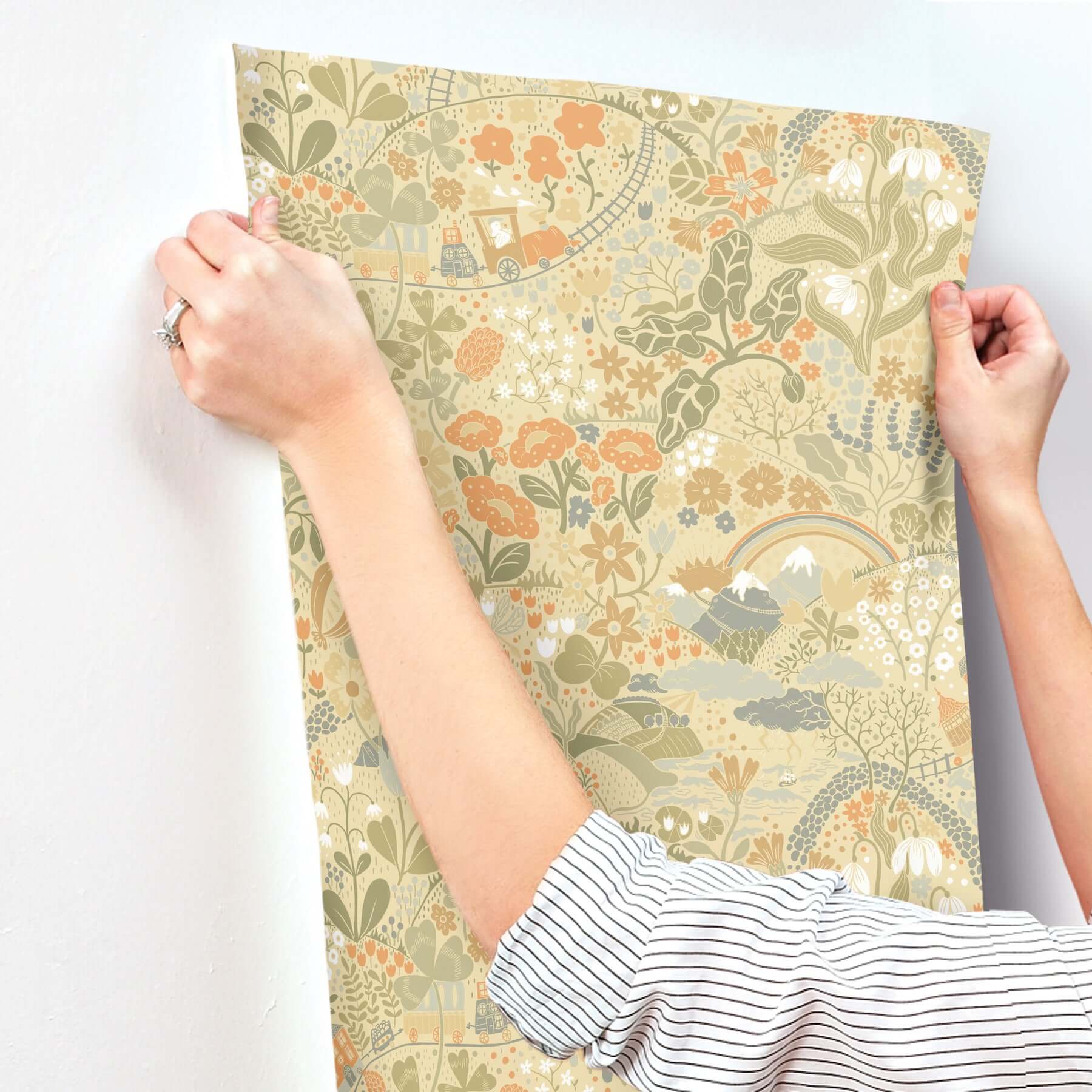 taget-yellow-wallpaper-york-wallcoverings-mb29030 - York Wallpaper Wallpaper