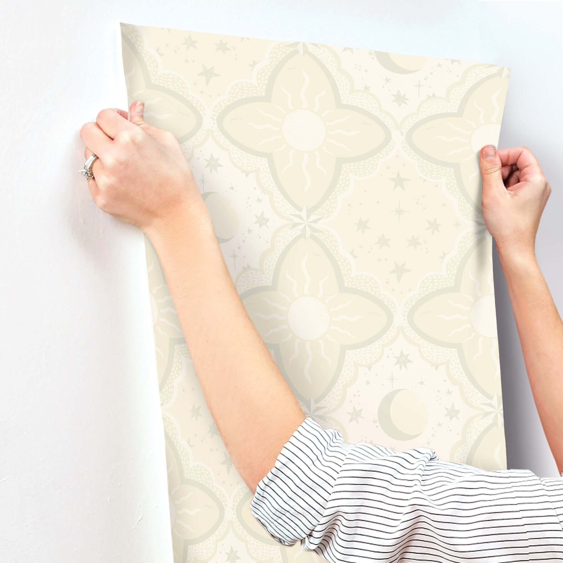 sol-mane-beige-wallpaper-york-wallcoverings-mb29031 - York Wallpaper Wallpaper