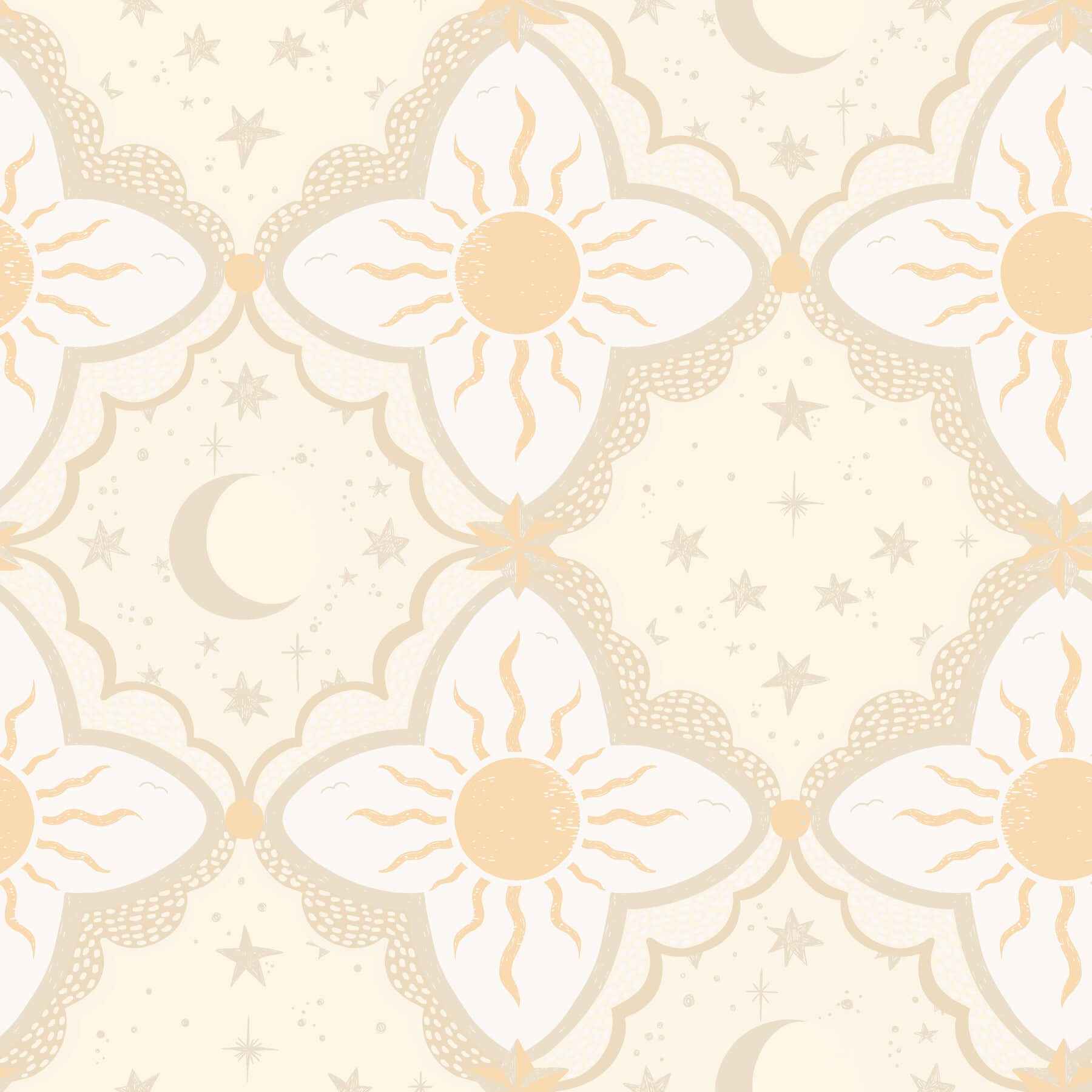 Sol & Mane Tangerine Wallpaper - York Wallcoverings - MB29032
