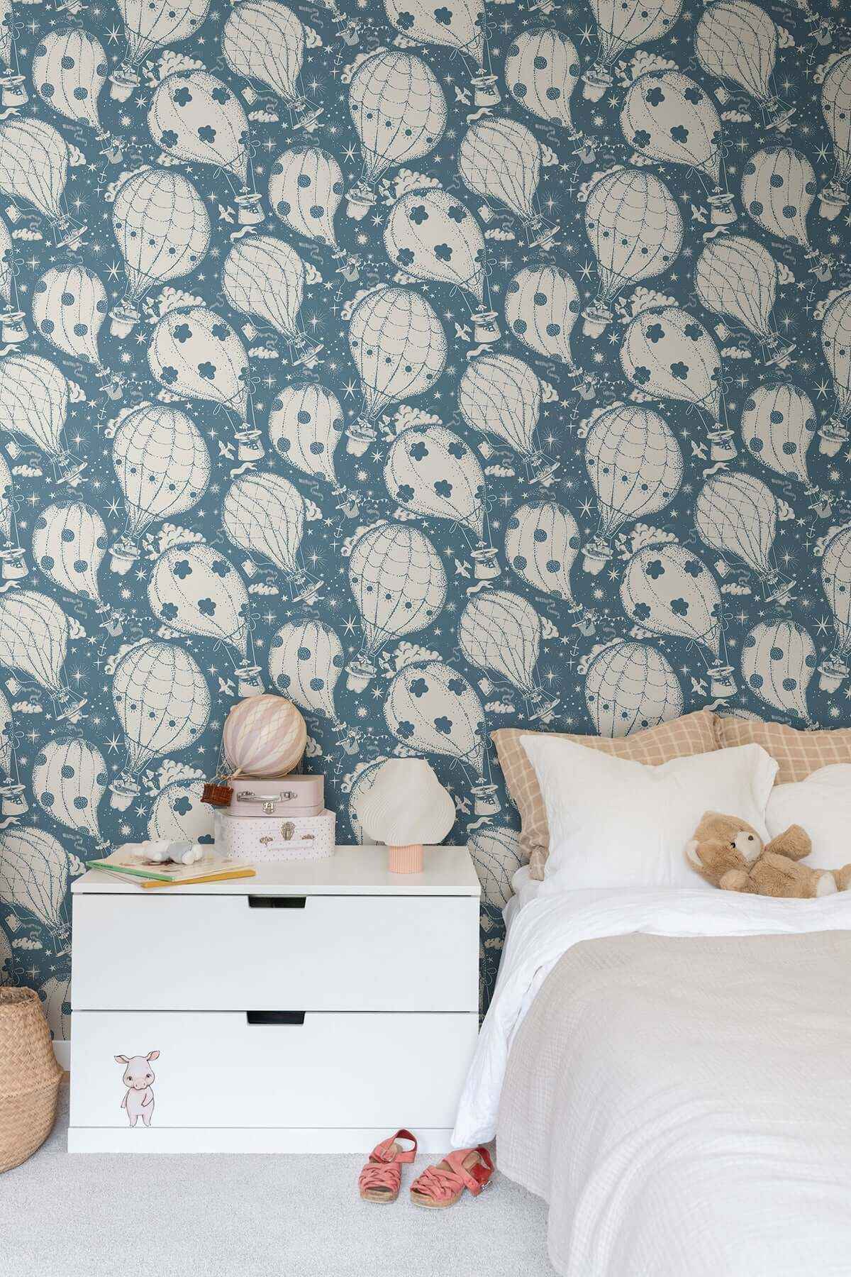 Ballongerna Dark Blue Wallpaper - York Wallcoverings - MB29006 - York Wallcoverings Wallpaper