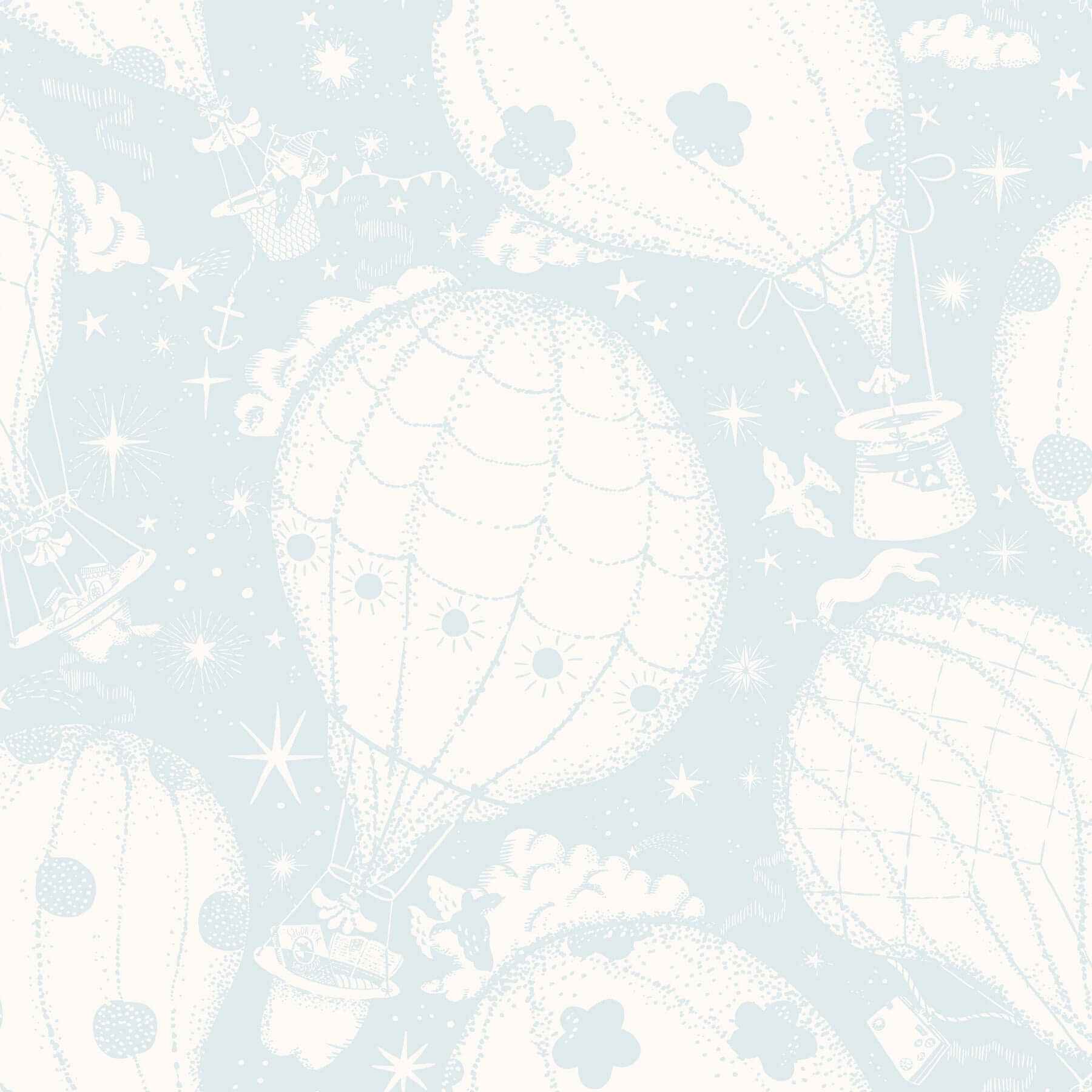 Ballongerna Light Blue Wallpaper - York Wallcoverings - MB29005