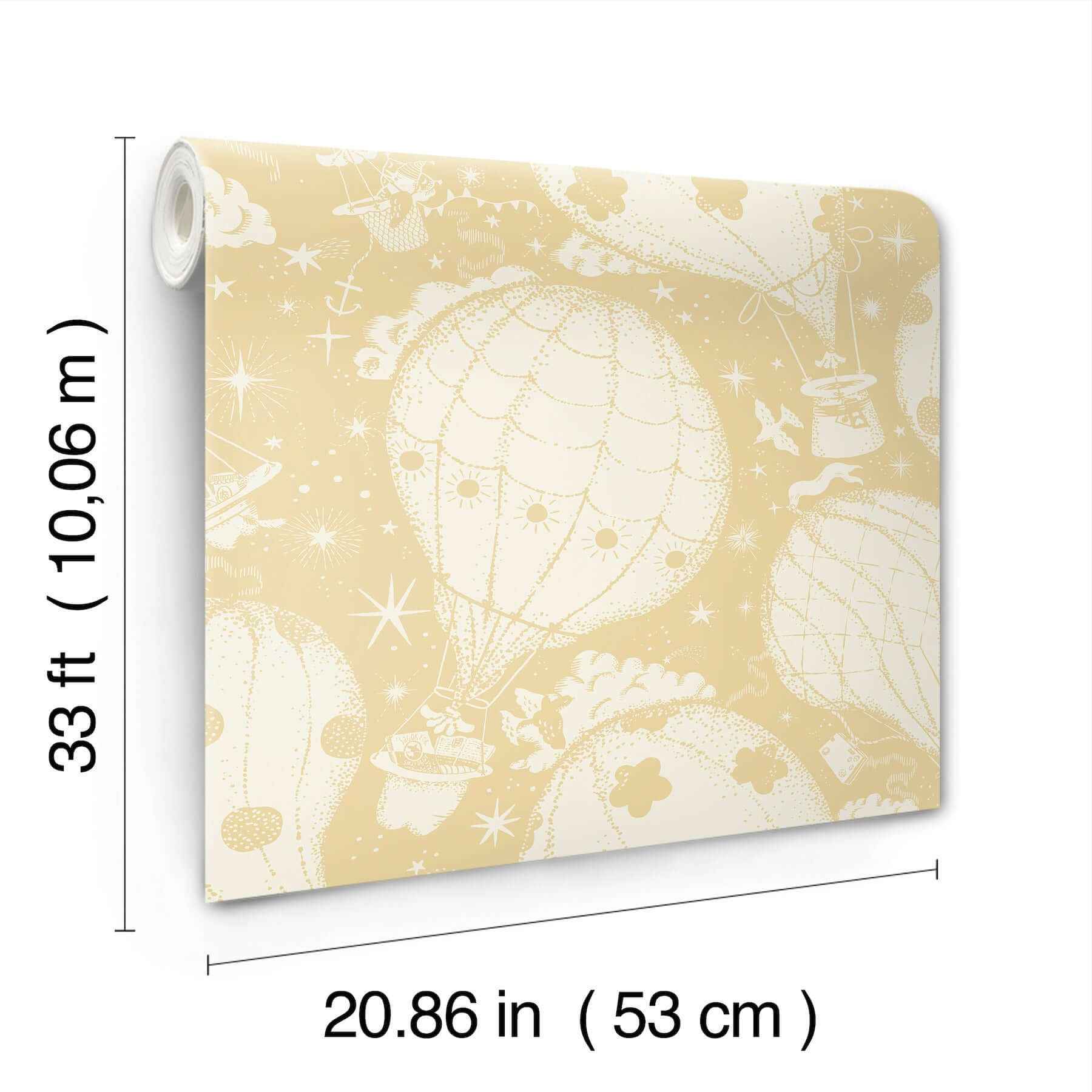 Ballongerna Yellow Wallpaper - York Wallcoverings - MB29002 - York Wallcoverings Wallpaper