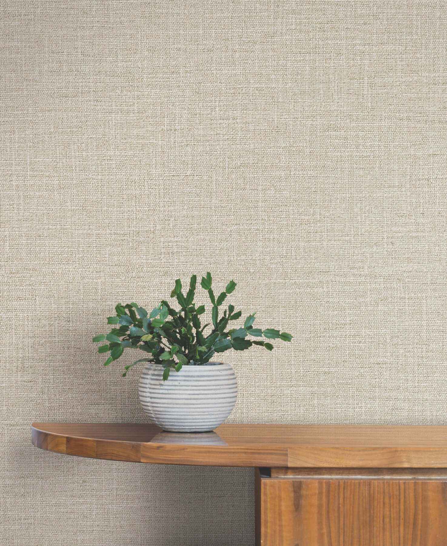 Loom Warm Grey Wallpaper - York Wallcoverings - SI26142
