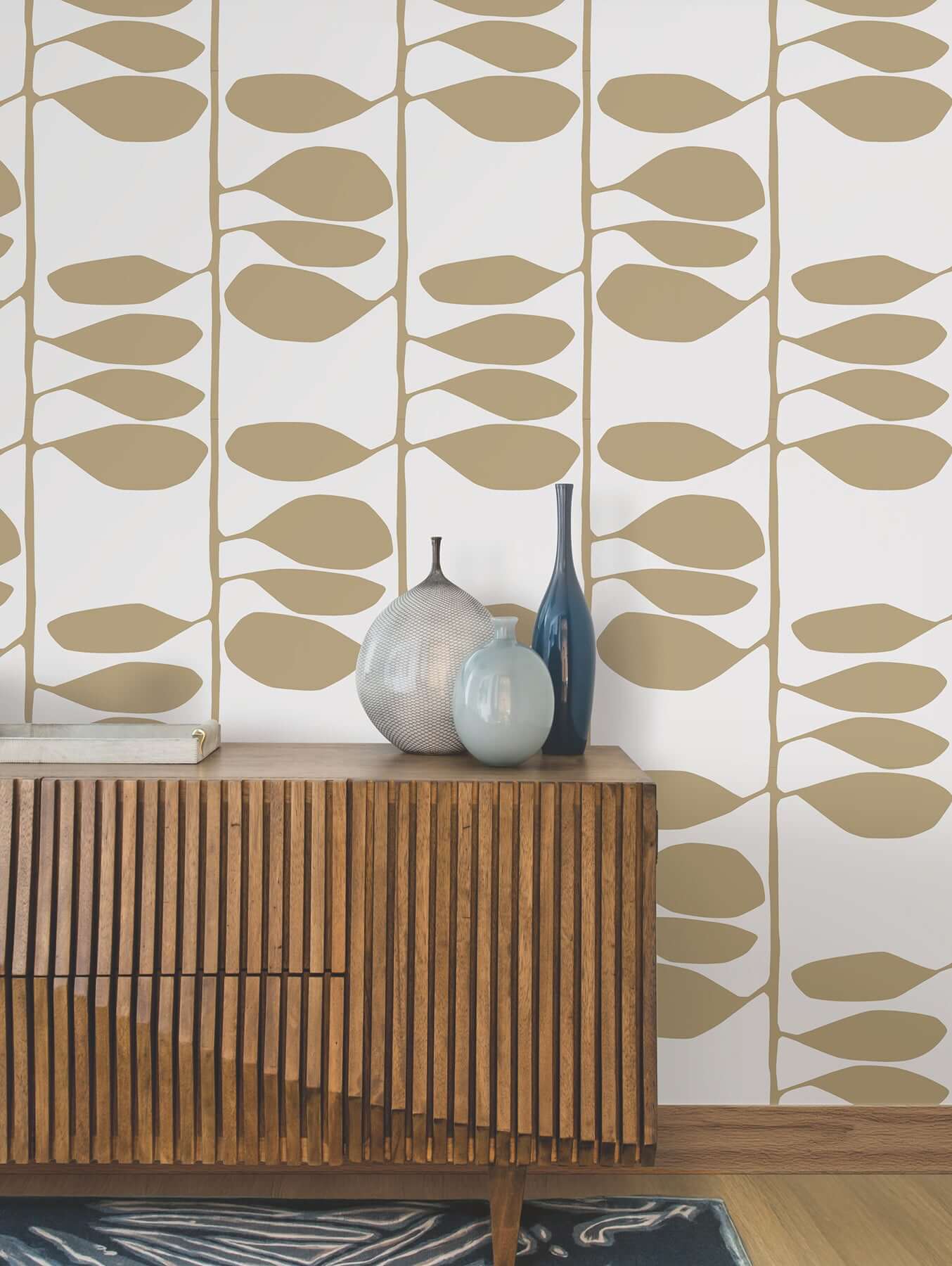 sculpted-vines-gold-wallpaper-york-wallcoverings-zm2803 - York Wallcoverings Wallpaper
