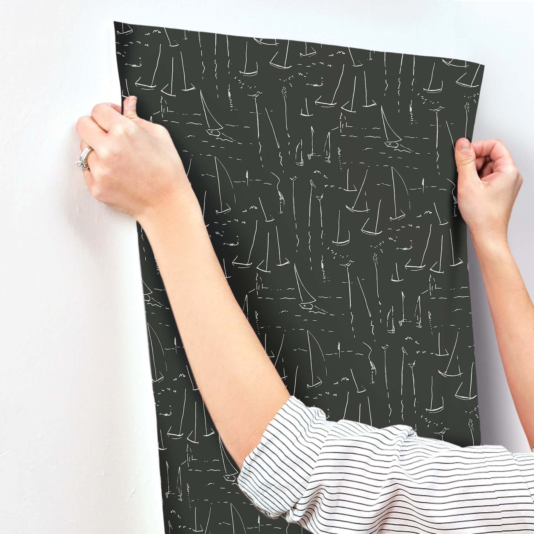 vermillion-coast-carbon-black-wallpaper-york-wallcoverings-zm2842 - York Wallpaper Wallpaper