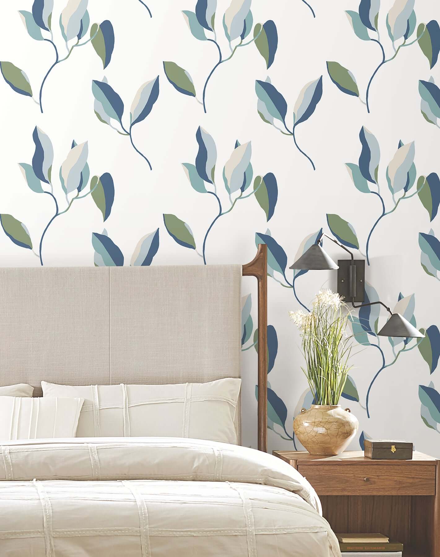 brushwork-branches-alpine-cobalt-wallpaper-york-wallcoverings-zm2871 - York Wallpaper Wallpaper