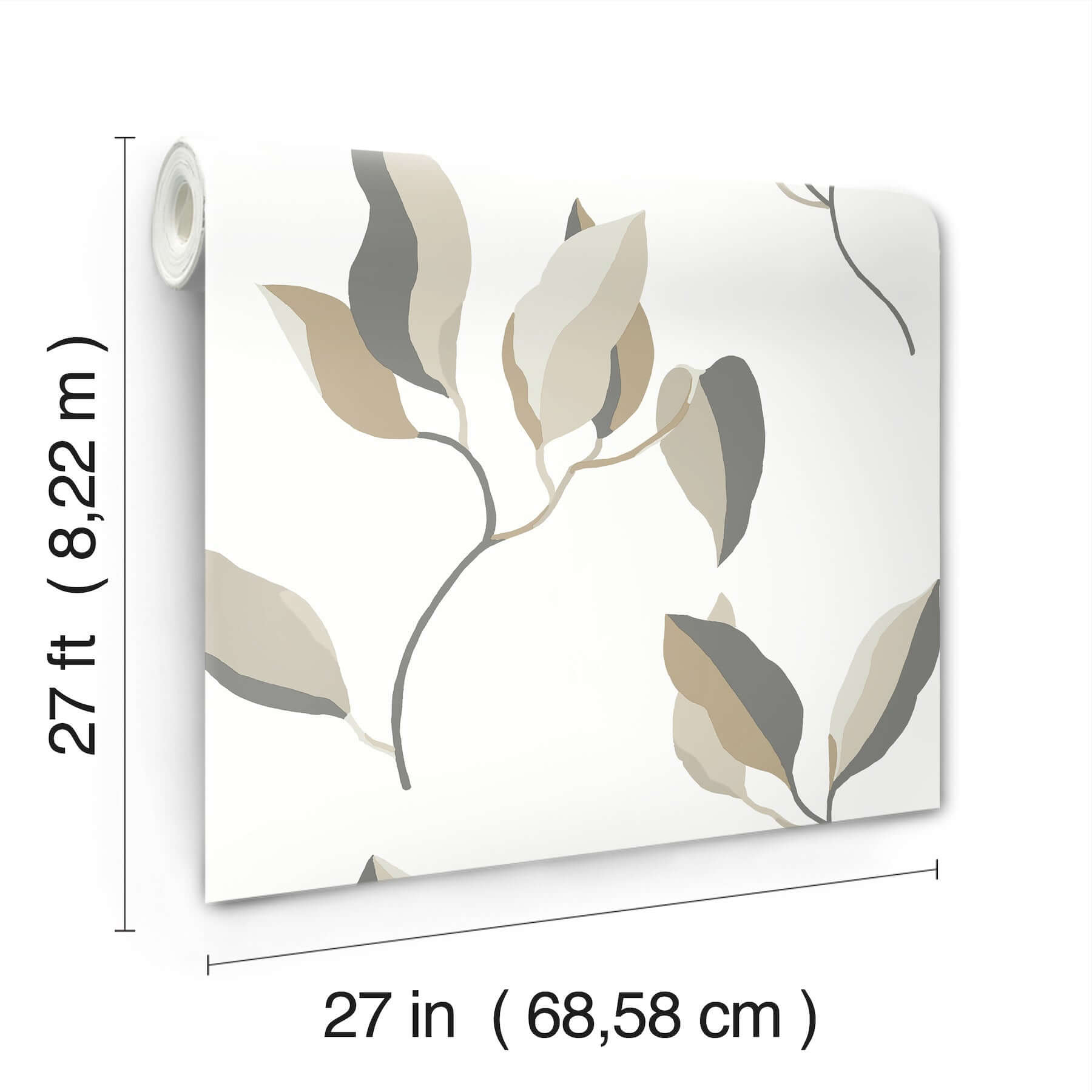 brushwork-branches-neutral-gold-wallpaper-york-wallcoverings-zm2876 - York Wallpaper Wallpaper