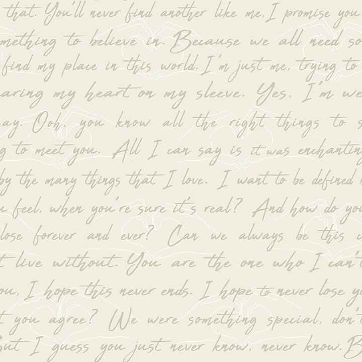 Love Letters Parchment Peel and Stick Wallpaper - York Wallcoverings - RMWS1250 - York Wallcoverings Wallpaper