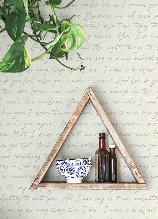 Love Letters Parchment Peel and Stick Wallpaper - York Wallcoverings - RMWS1250 - York Wallcoverings Wallpaper