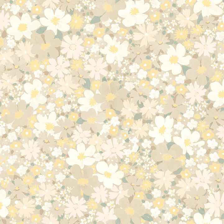 Wildflower Impressions Yellow Peel and Stick Wallpaper - York Wallcoverings - RMWS1254 - York Wallcoverings Wallpaper