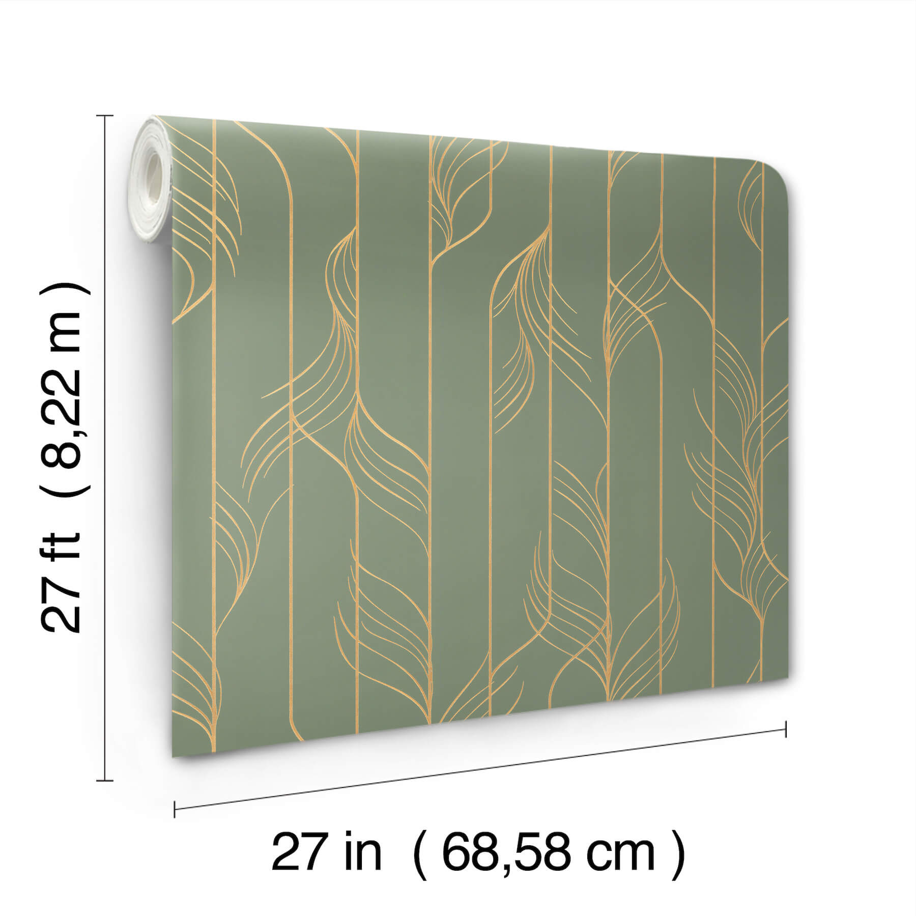 elemental-thread-green-gold-wallpaper-york-wallcoverings-df3306 - York Wallpaper Wallpaper