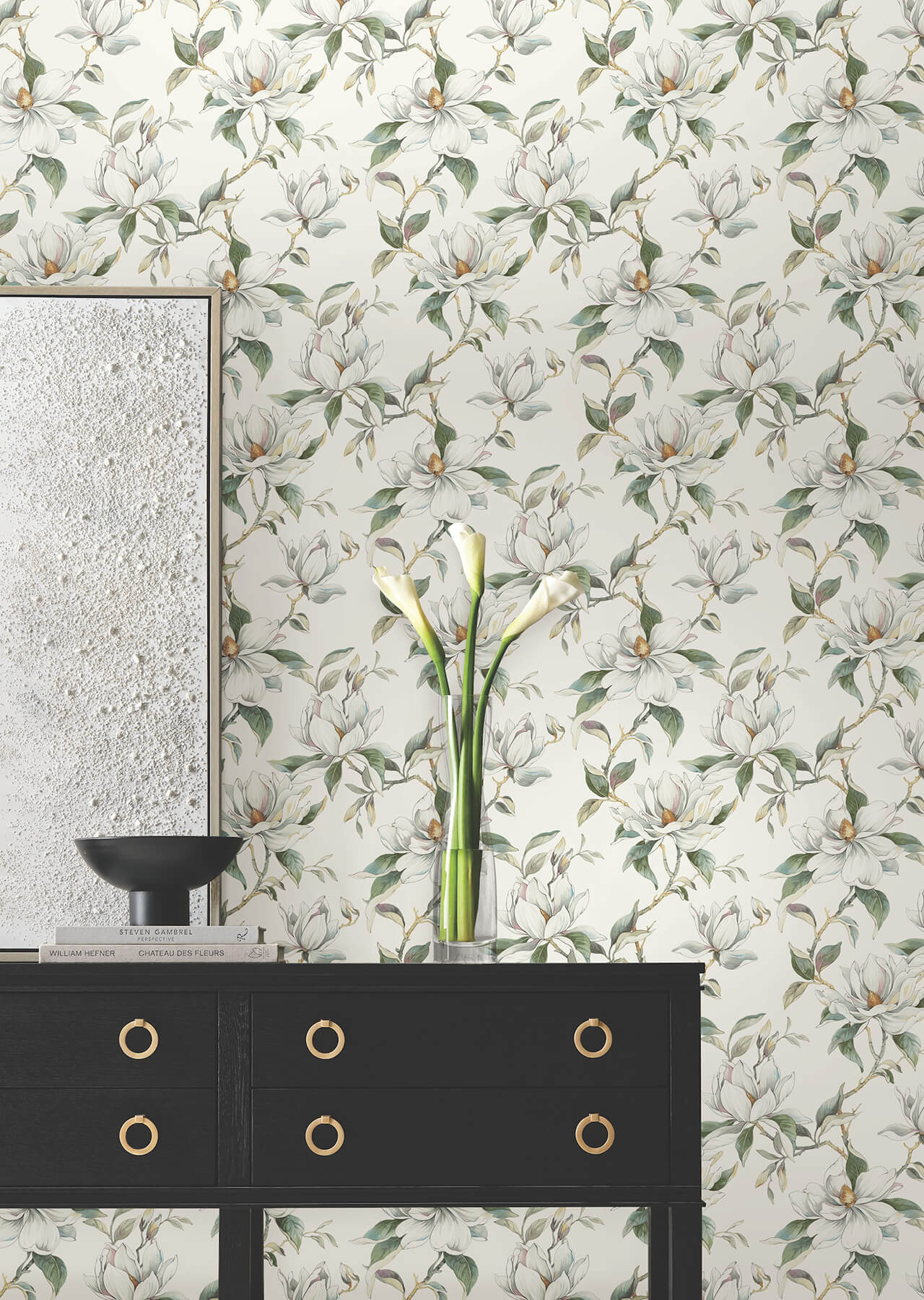 garden-jewels-white-wallpaper-york-wallcoverings-df3311 - York Wallpaper Wallpaper