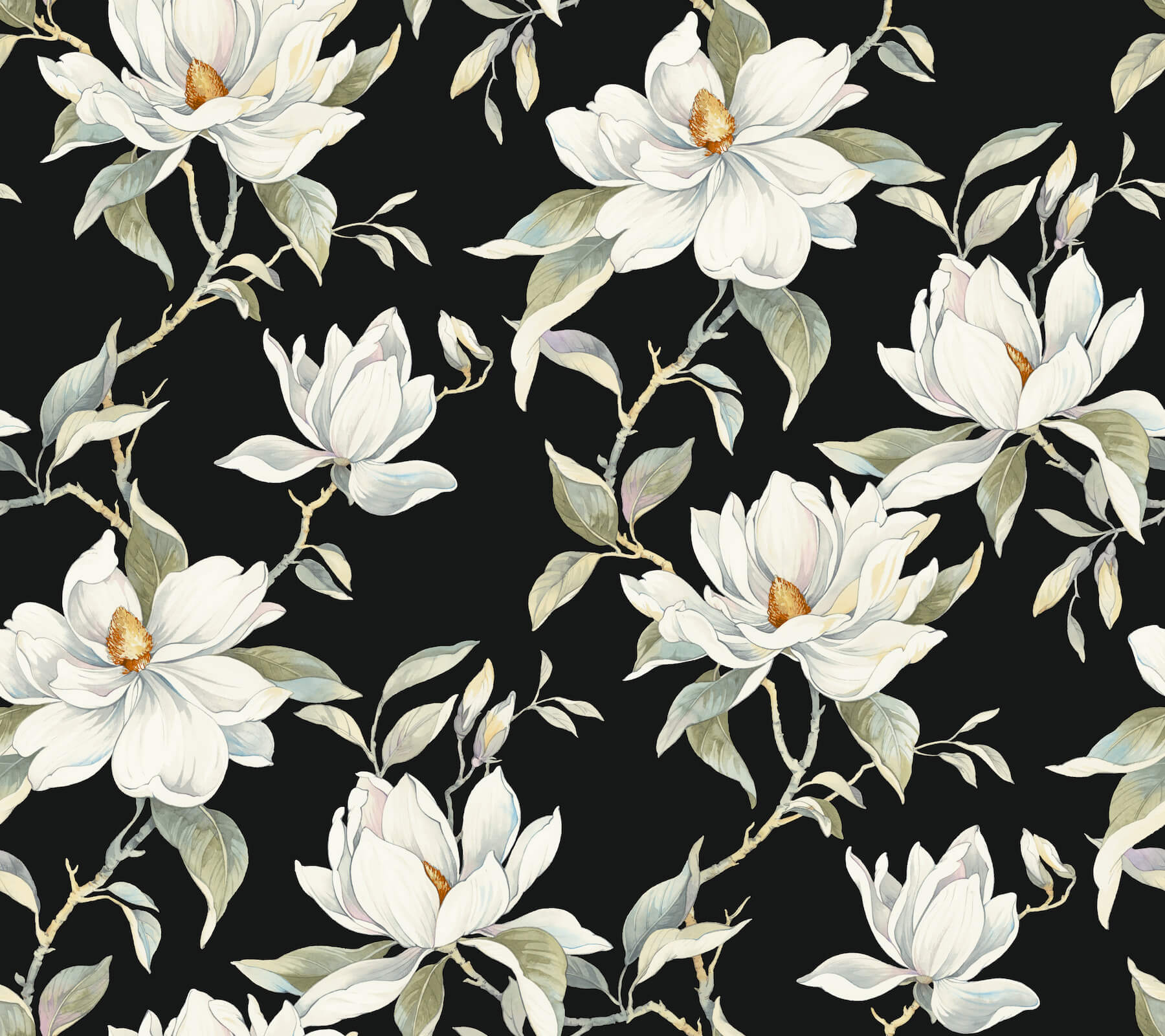 garden-jewels-black-wallpaper-york-wallcoverings-df3313 - York Wallpaper Wallpaper