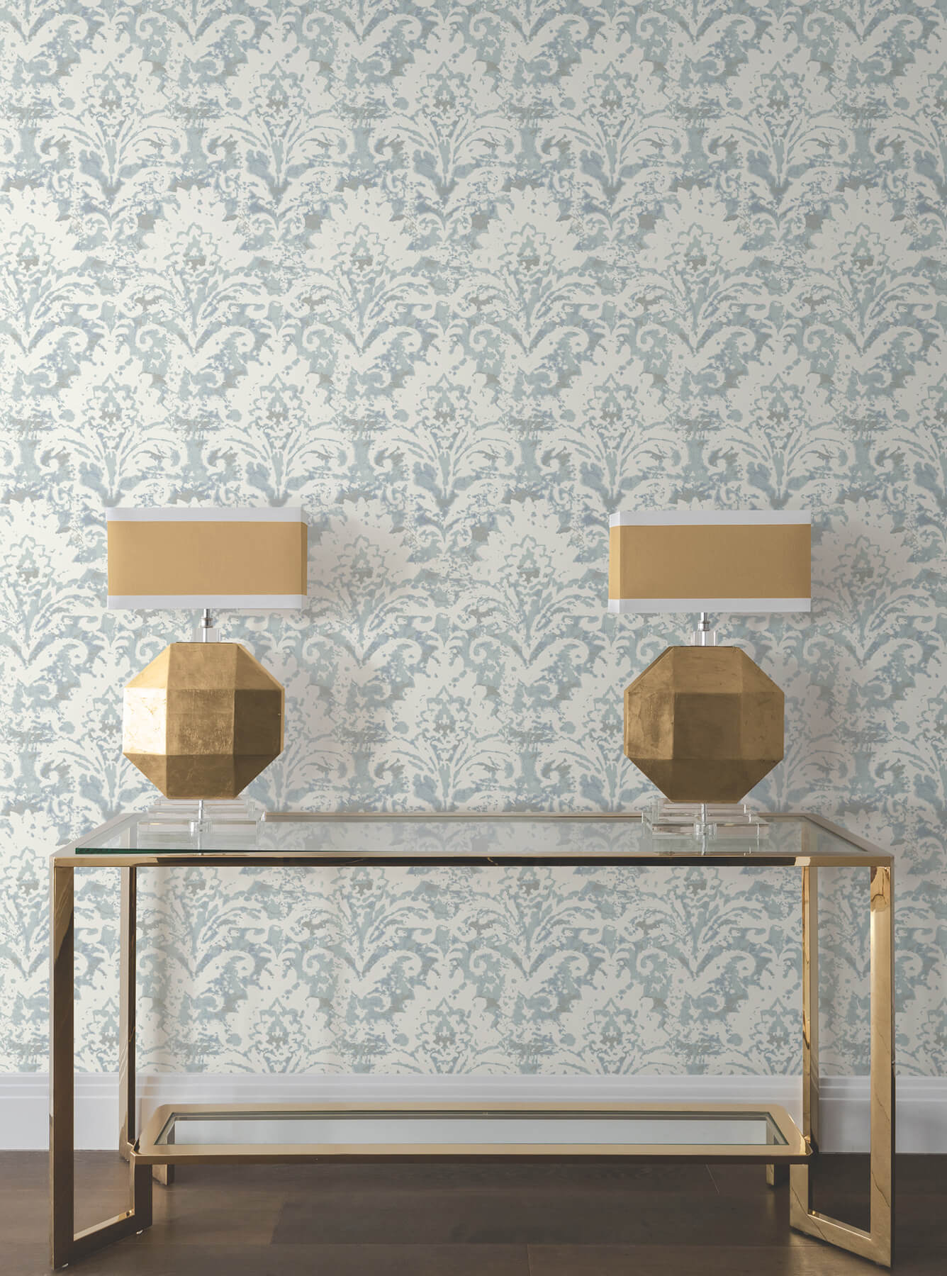 velvet-crush-damask-blue-pearl-wallpaper-york-wallcoverings-df3335 - York Wallcoverings Wallpaper
