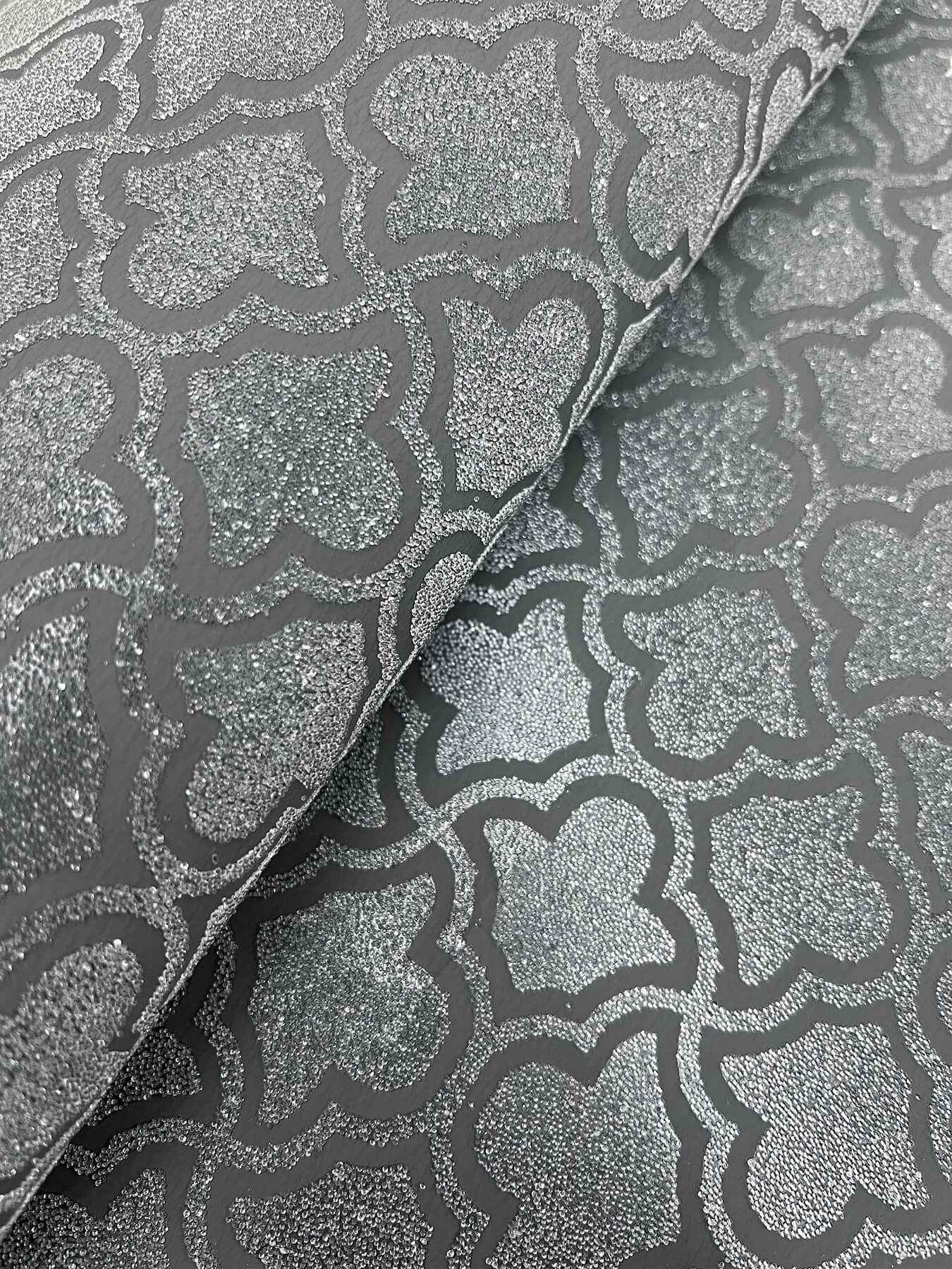 Uptown Glam Charcoal Wallpaper - York Wallcoverings - DF3338 - York Wallcoverings Wallpaper