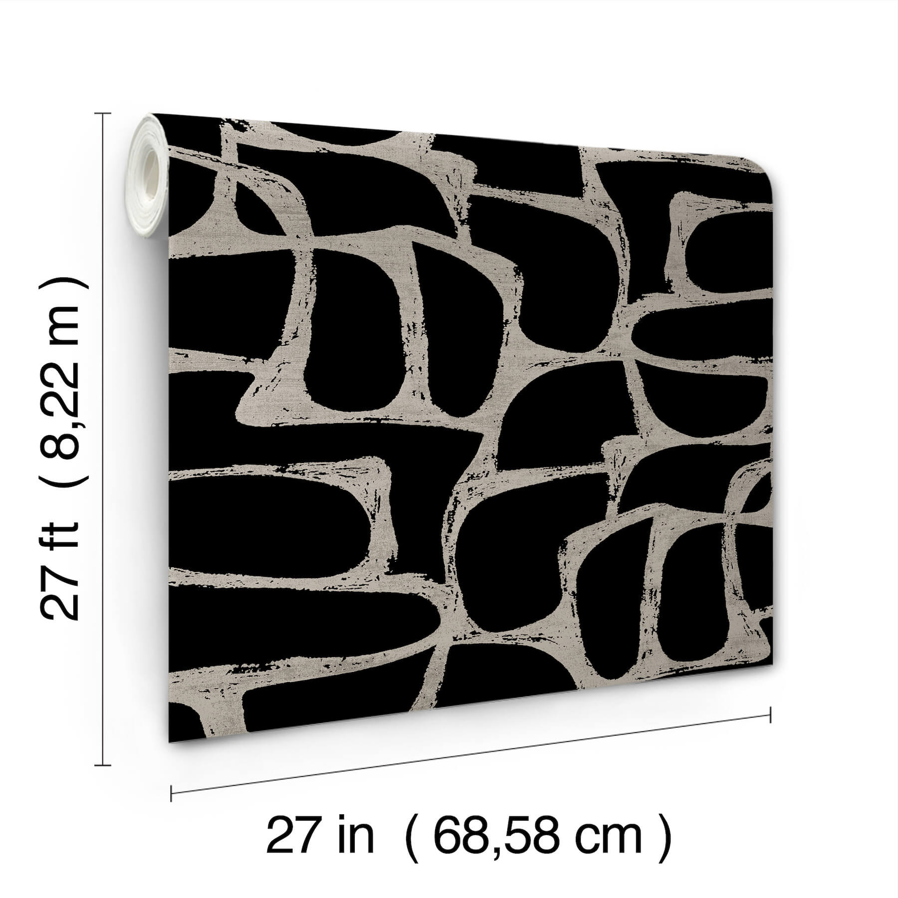 craftsman-geometric-black-wallpaper-york-wallcoverings-df3352 - York Wallpaper Wallpaper