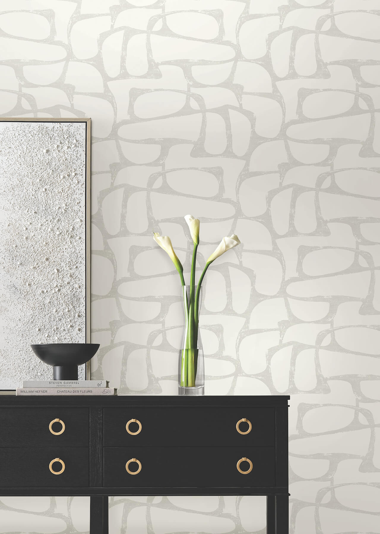 craftsman-geometric-white-soft-grey-wallpaper-york-wallcoverings-df3353 - York Wallpaper Wallpaper