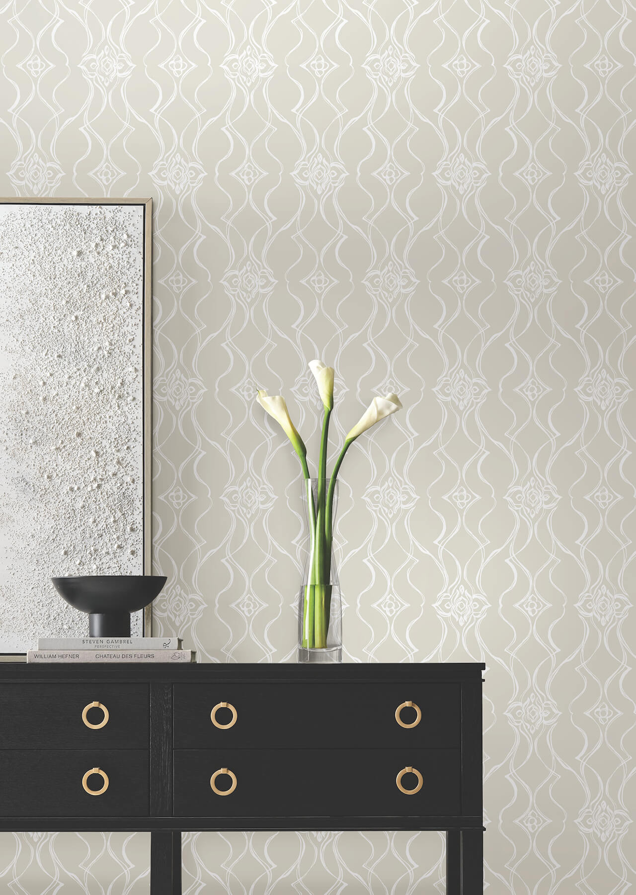 pirouette-beige-wallpaper-york-wallcoverings-df3375 - York Wallpaper Wallpaper