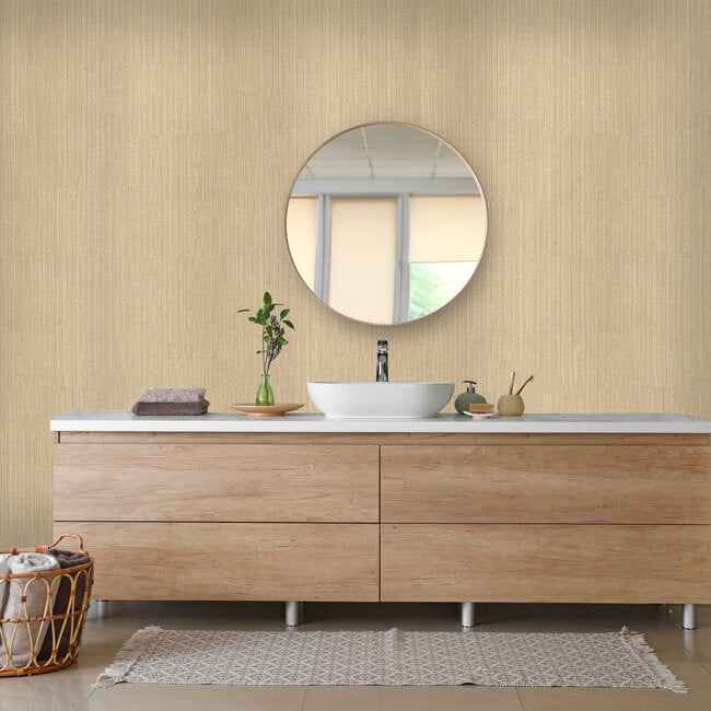 Equinox Textile Wallcovering Distressed Cream - York Wallcoverings - HW3603R - York Wallcoverings Wallpaper