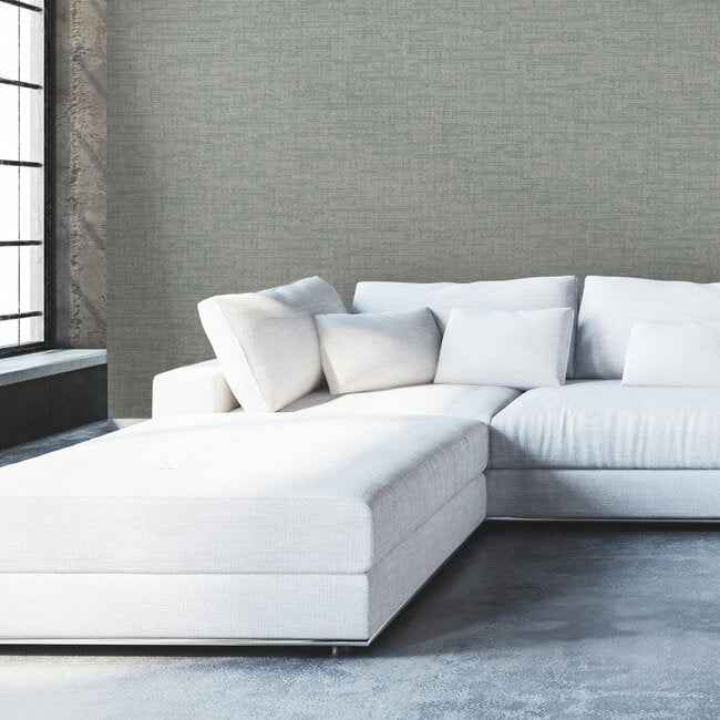 Lea Lux Textile Wallcovering Smoke - York Wallcoverings - HW3612R - York Wallcoverings Wallpaper