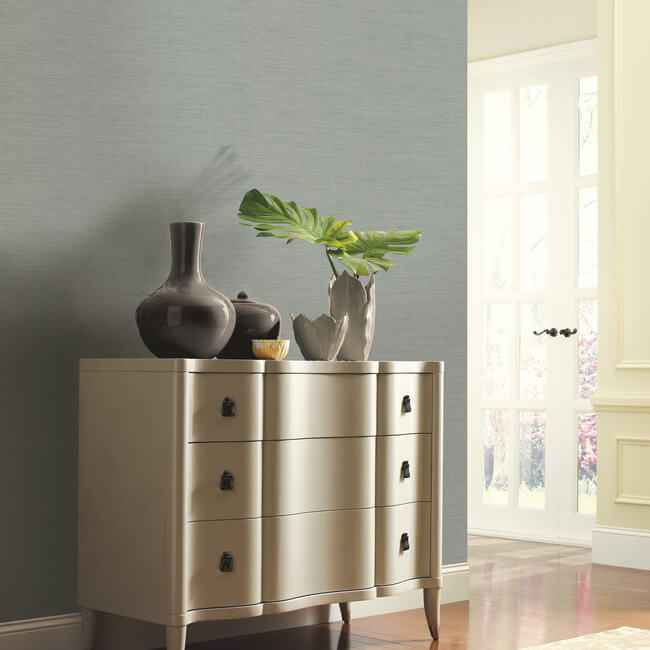 Prairie Textile Wallcovering Silvermint - York Wallcoverings - HW3567R - York Wallcoverings Wallpaper
