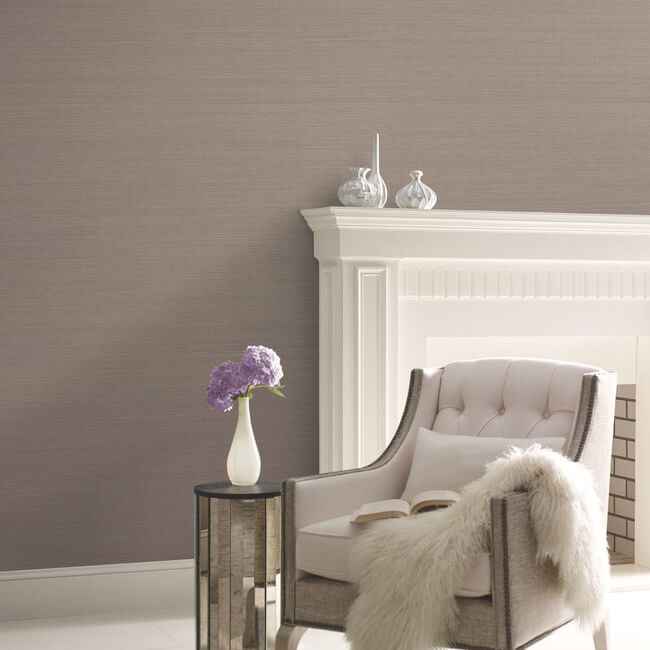 Silk Weave Textile Wallcovering Mushroom - York Wallcoverings - HW3580R - York Wallcoverings Wallpaper