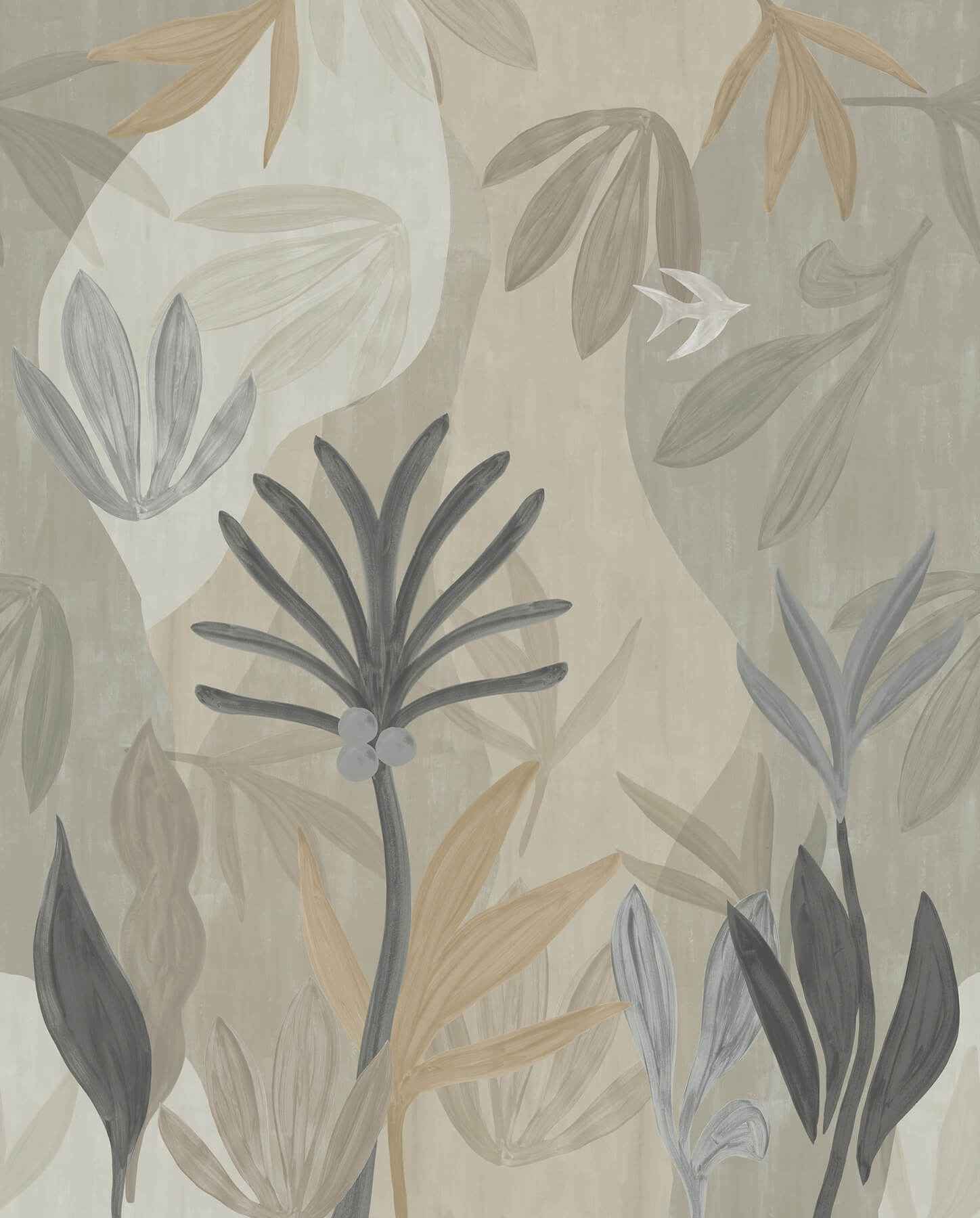 Chambord Gardens Graphite & Carbon Wall Mural - York Wallcoverings - ZM2848M