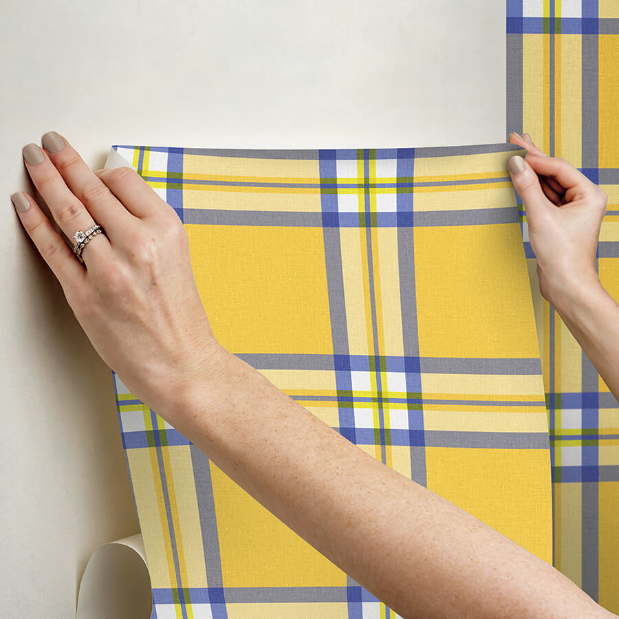clueless-cher-yellow-peel-and-stick-wallpaper-york-wallcoverings-rmws1323 - York Wallcoverings Wallpaper