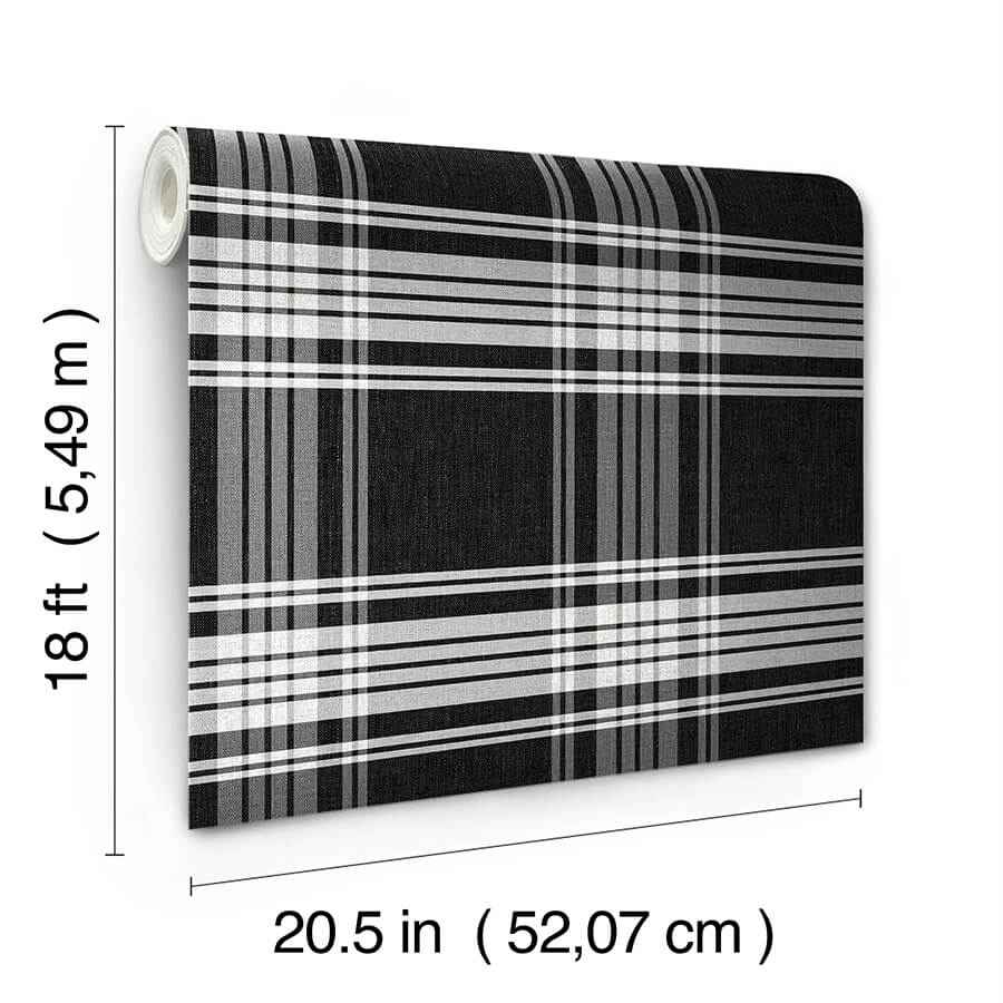 Clueless Dionne Black Peel and Stick Wallpaper - York Wallcoverings - RMWS1324 - York Wallcoverings Wallpaper